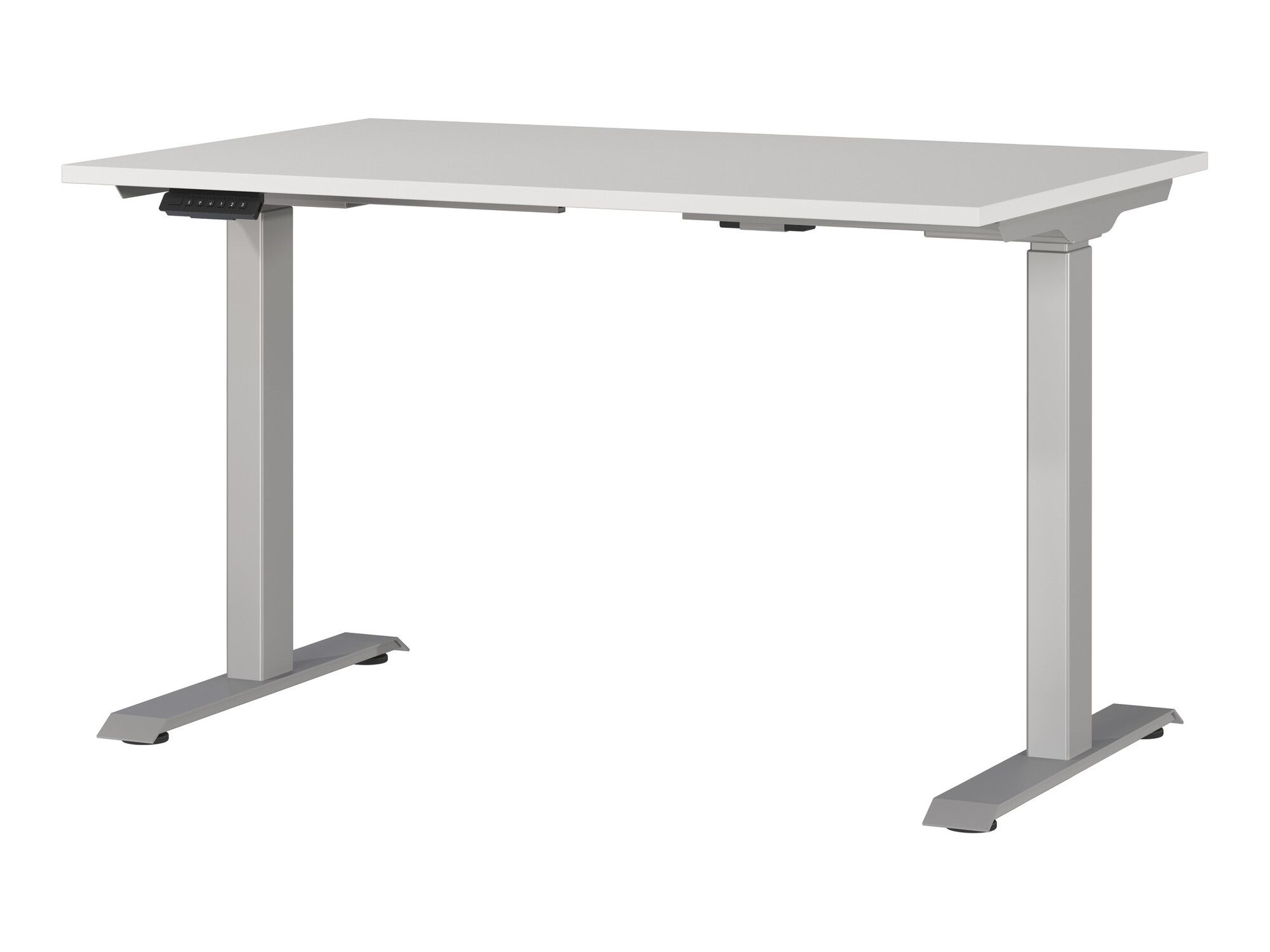 Állítható magasságú íróasztal Eliromo 118 (Világosszürke + Ezüst)