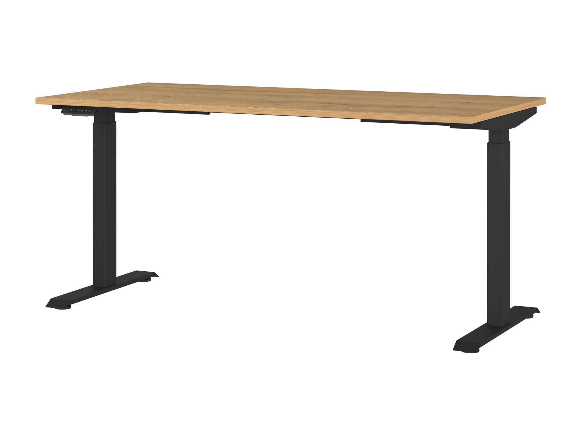 Állítható magasságú íróasztal Eliromo 119 (Grandson tölgy + Fekete)