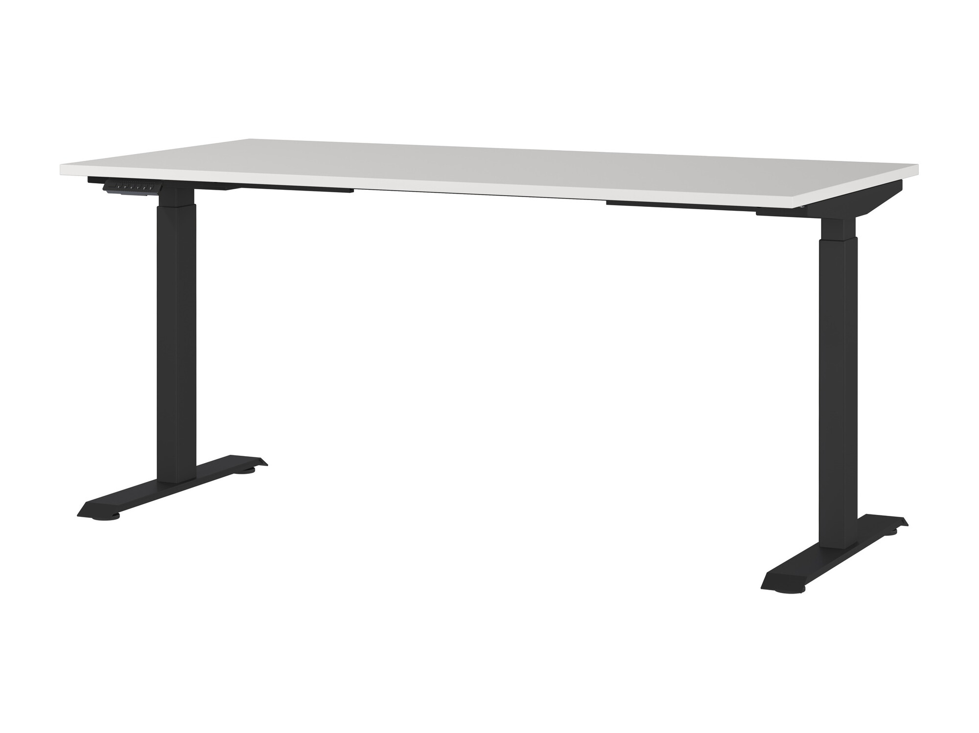 Állítható magasságú íróasztal Eliromo 119 (Világosszürke + Fekete)
