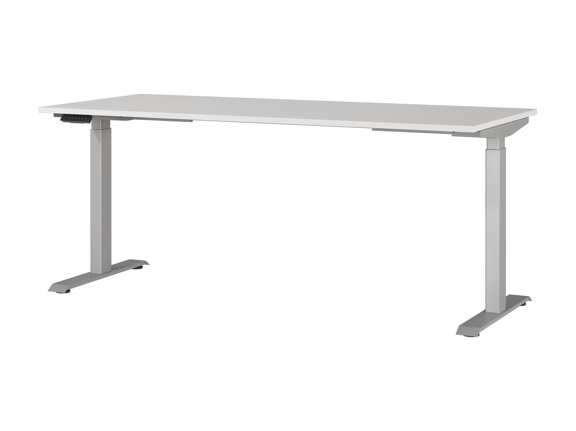 Állítható magasságú íróasztal Eliromo 120 (Világosszürke + Ezüst)