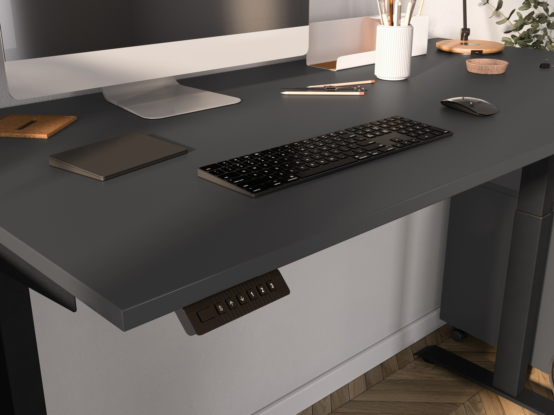 Állítható magasságú íróasztal Feltoru 112 (Grafit)