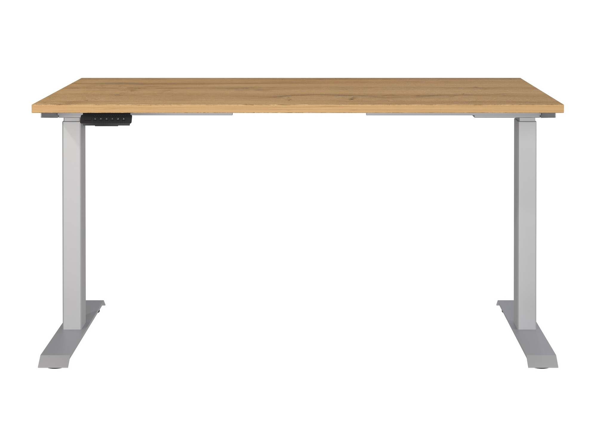 Állítható magasságú íróasztal Sacramento 415 (Grandson tölgy + Ezüst)