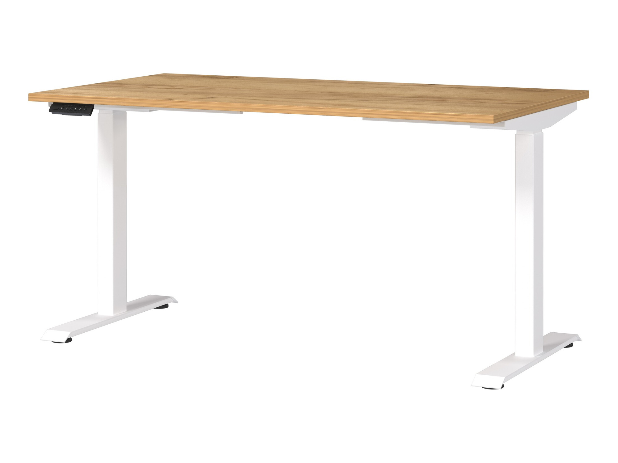 Állítható magasságú íróasztal Sacramento 415 (Navarra tölgy + Fehér)