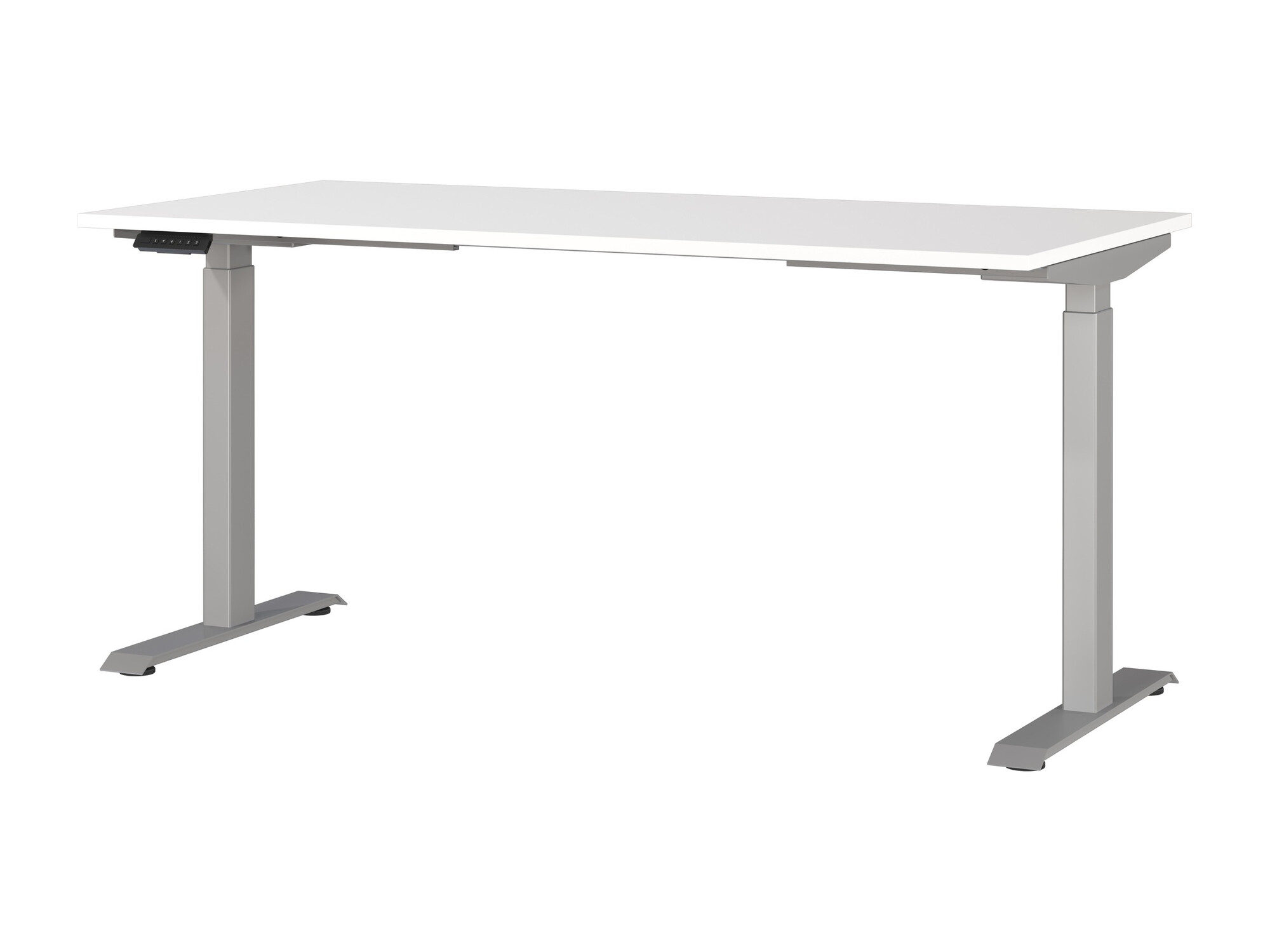 Állítható magasságú íróasztal Sacramento 416 (Fehér + Ezüst)