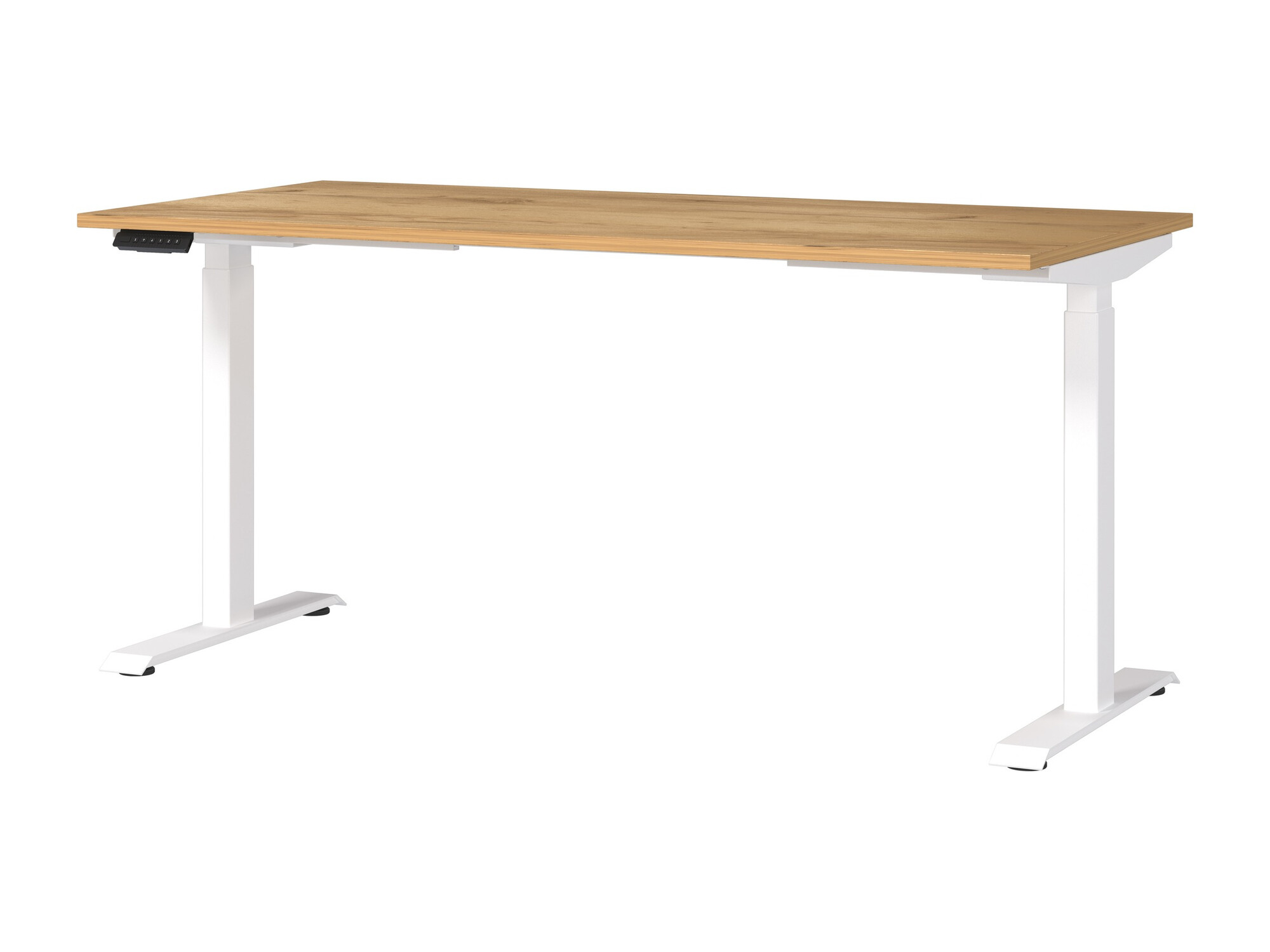 Állítható magasságú íróasztal Sacramento 416 (Navarra tölgy + Fehér)