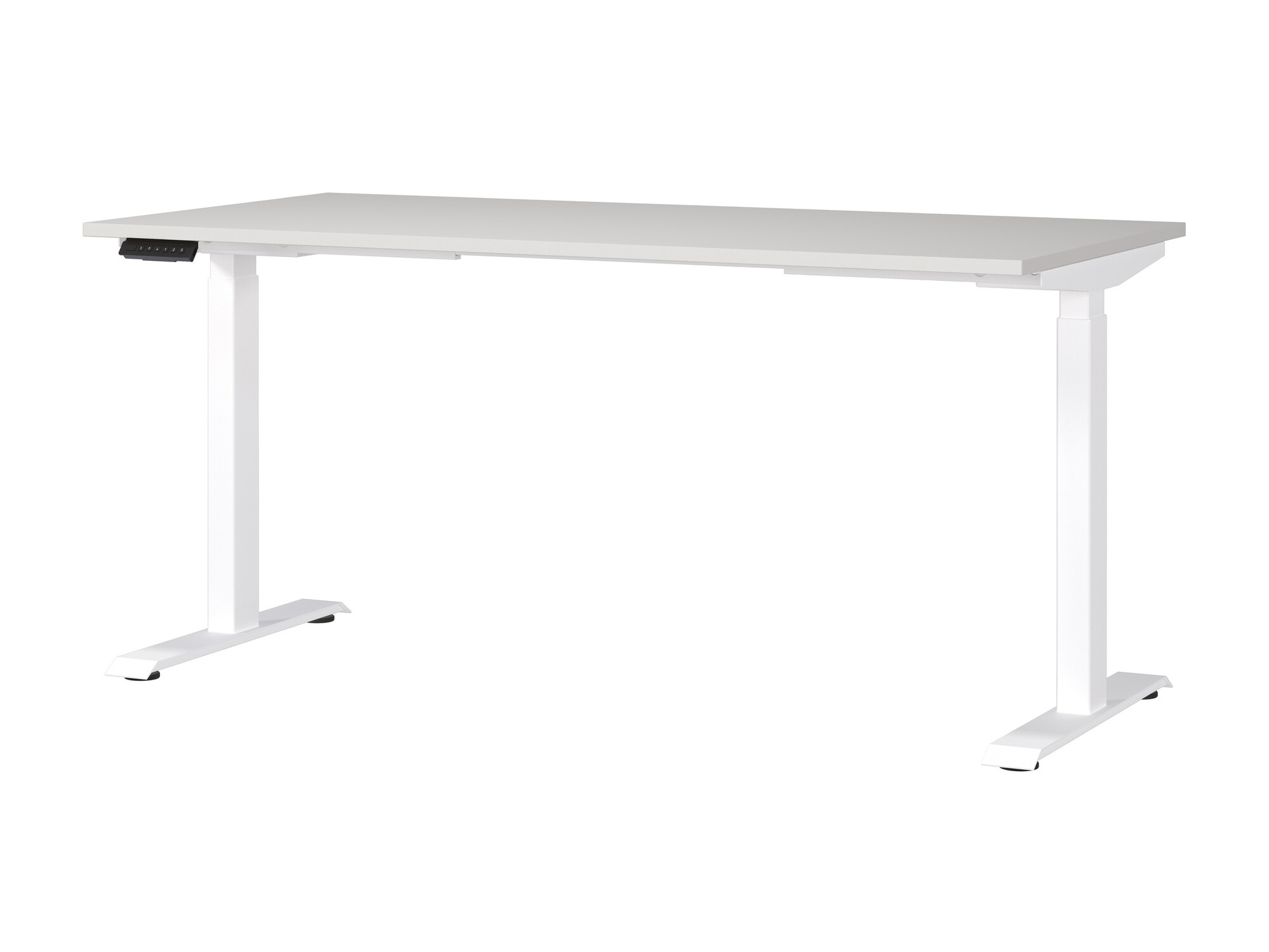 Állítható magasságú íróasztal Sacramento 416 (Világosszürke + Fehér)