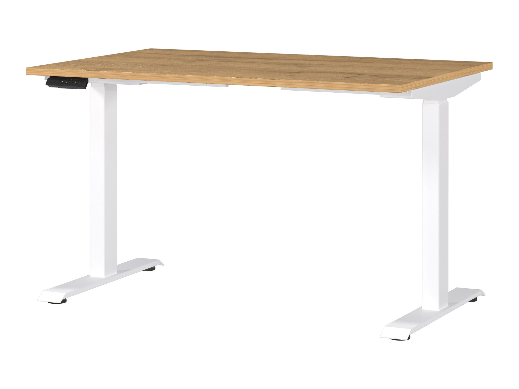 Állítható magasságú íróasztal Sacramento 417 (Grandson tölgy + Fehér)