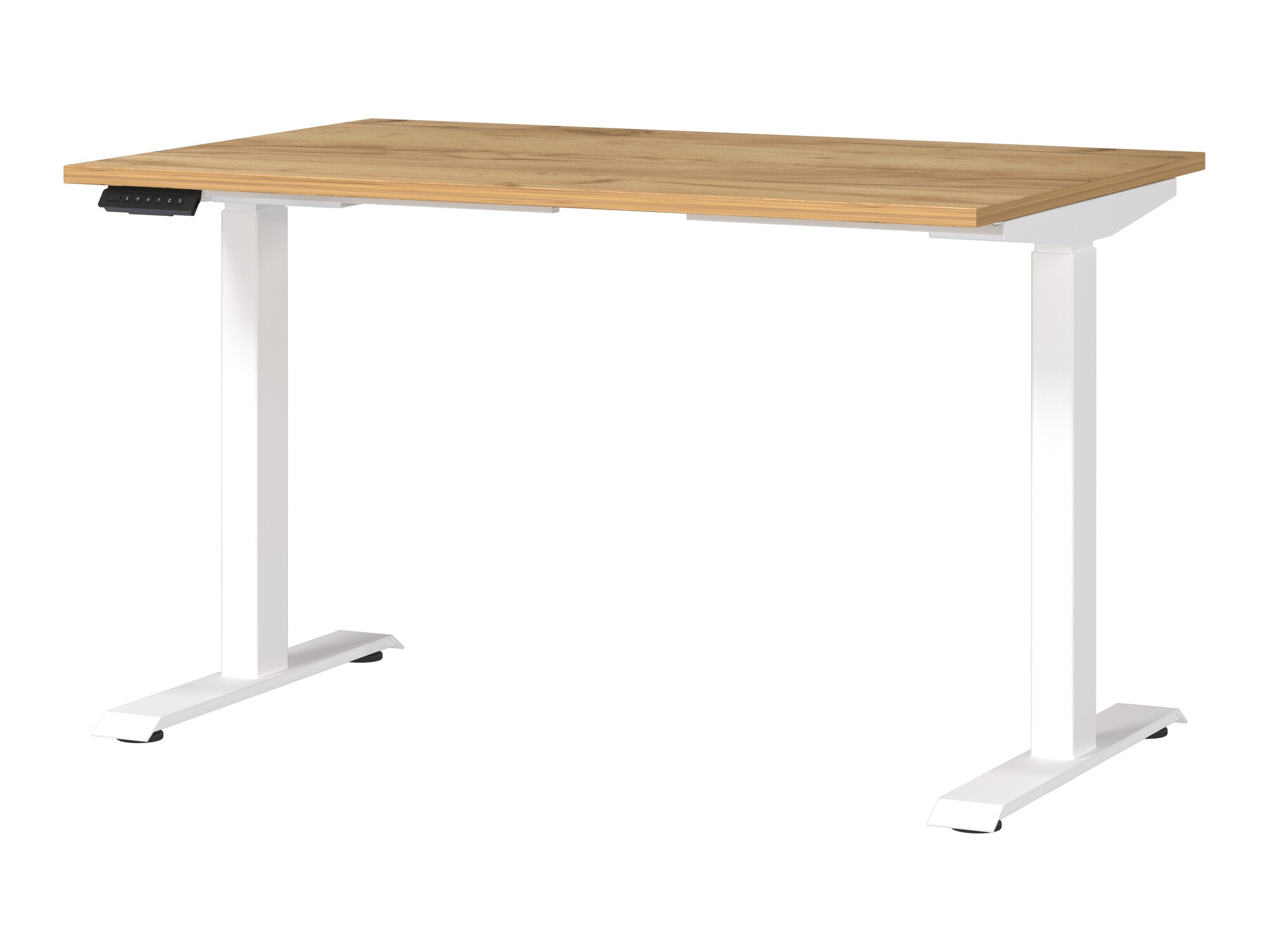 Állítható magasságú íróasztal Sacramento 417 (Navarra tölgy + Fehér)