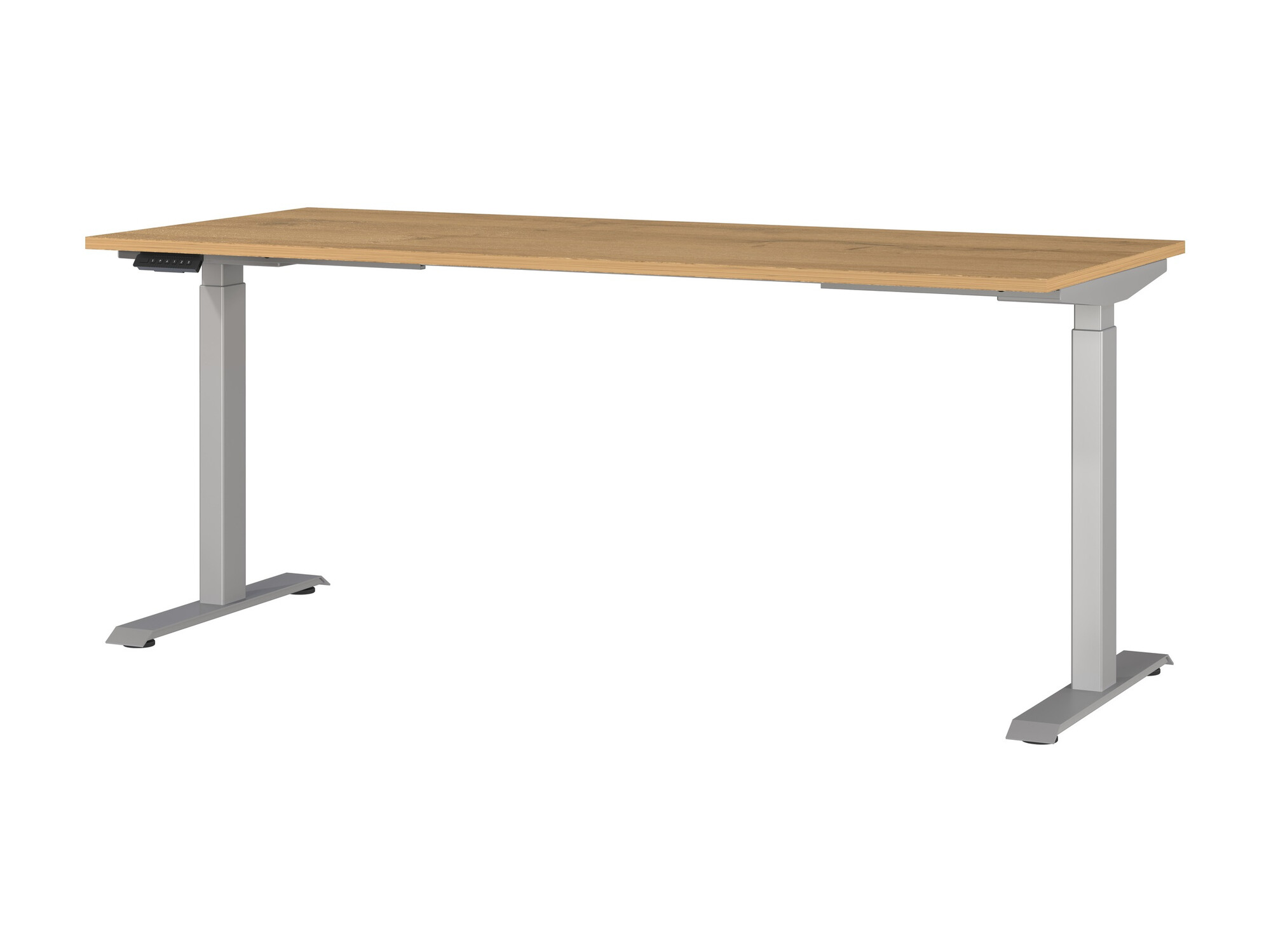 Állítható magasságú íróasztal Sacramento 418 (Grandson tölgy + Ezüst)