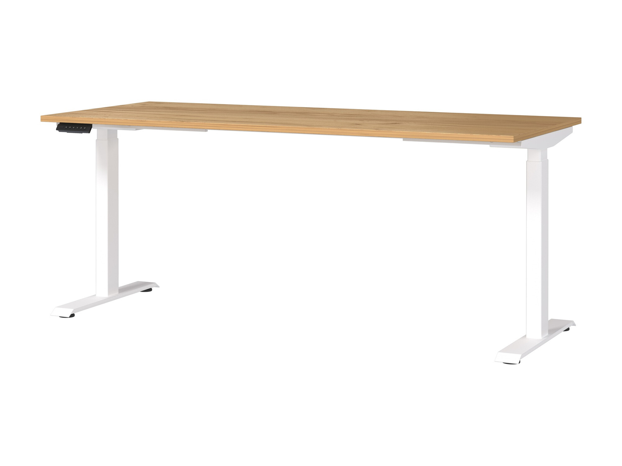 Állítható magasságú íróasztal Sacramento 418 (Navarra tölgy + Fehér)