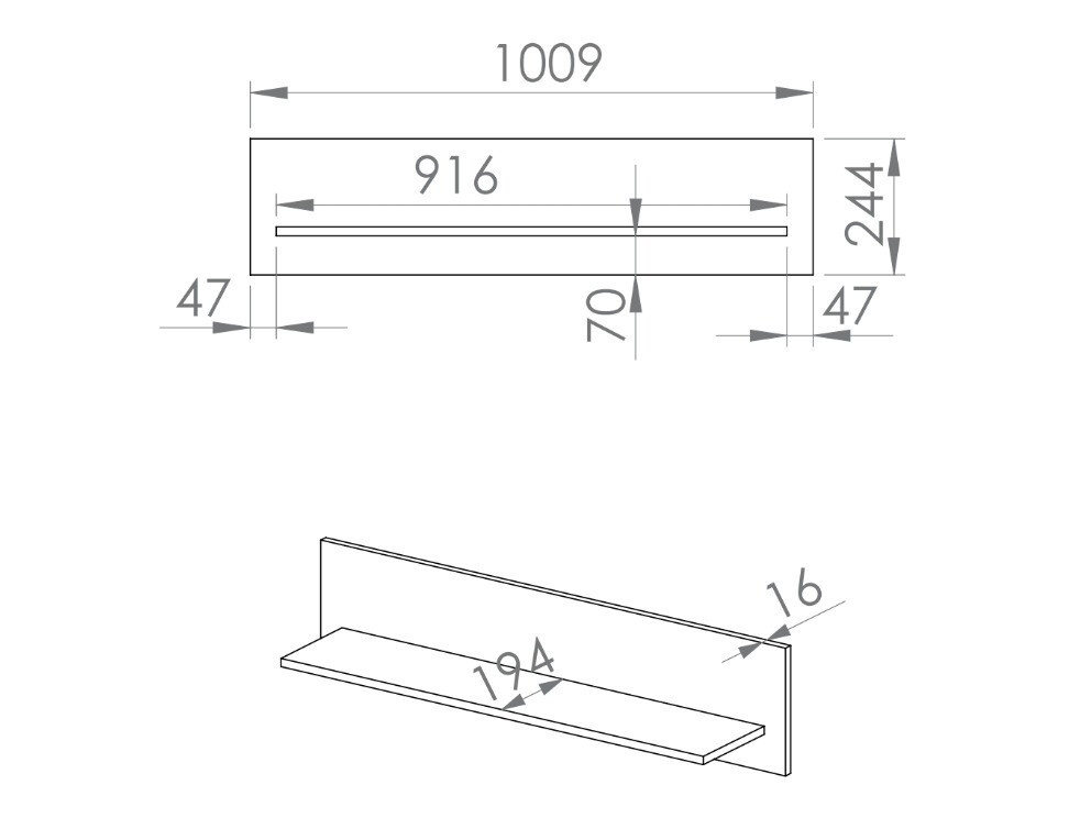 Fali polc Orlviro 109