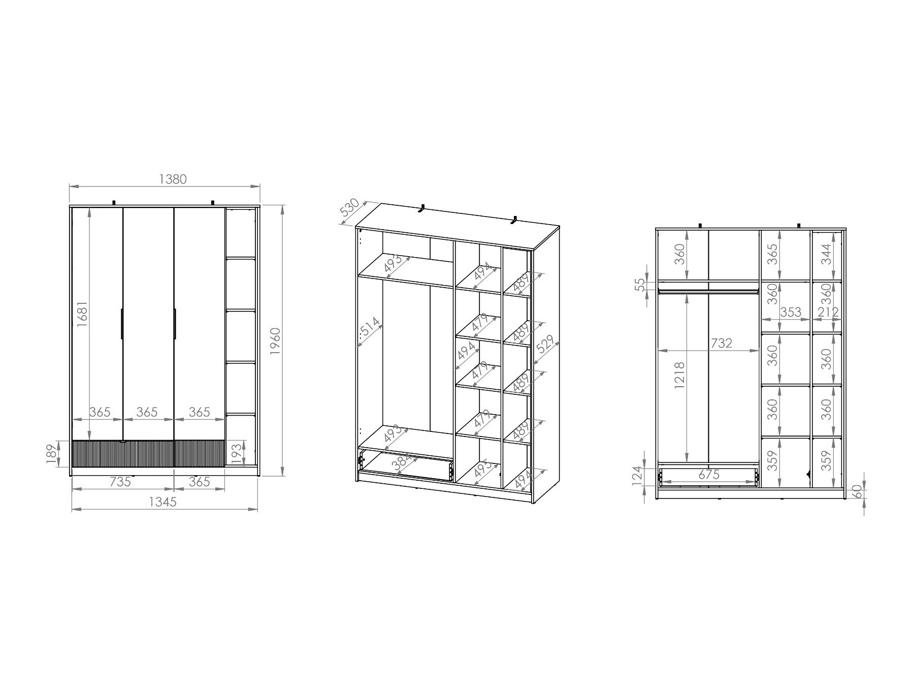Gardróbszekrény Orlviro 102
