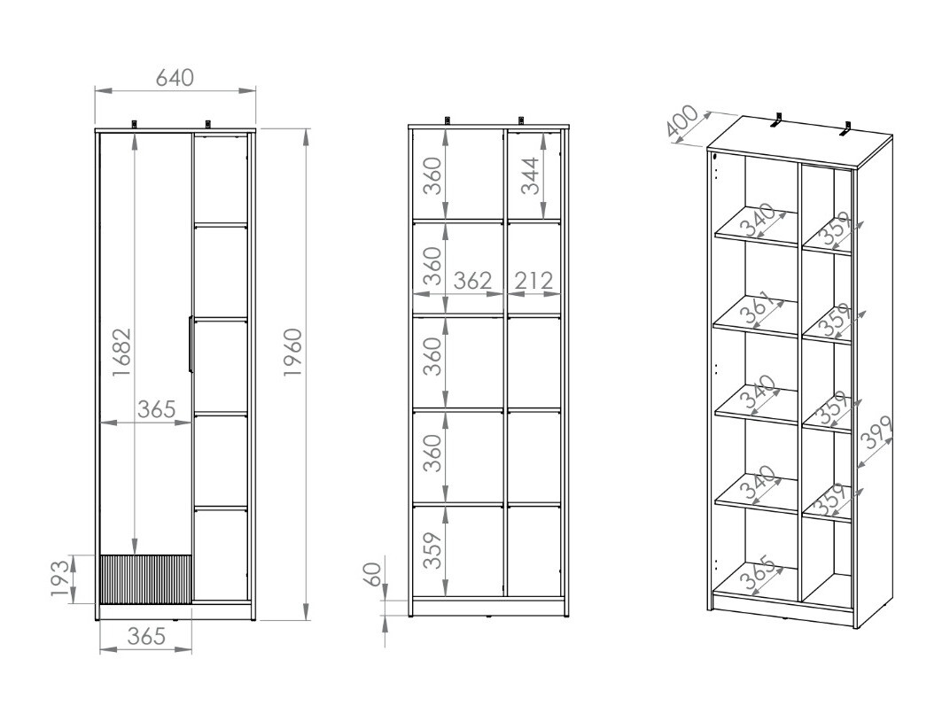 Könyvespolc Orlviro 104