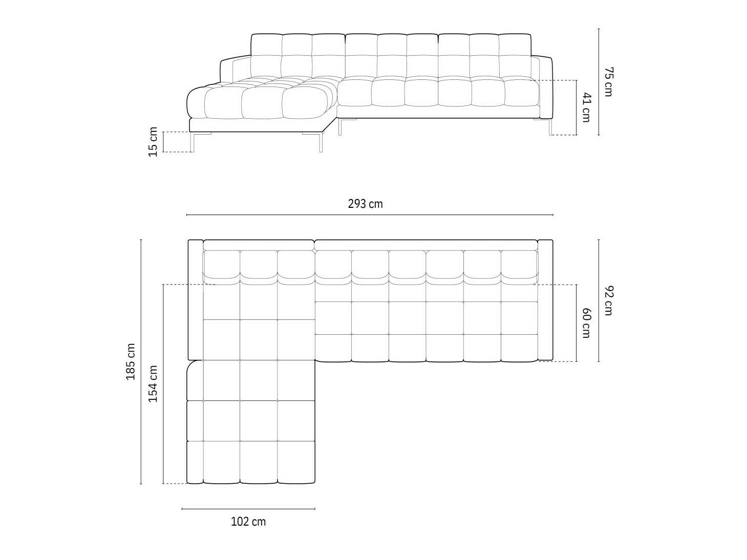 Sarokkanapé Lormelo 103 (Bal)