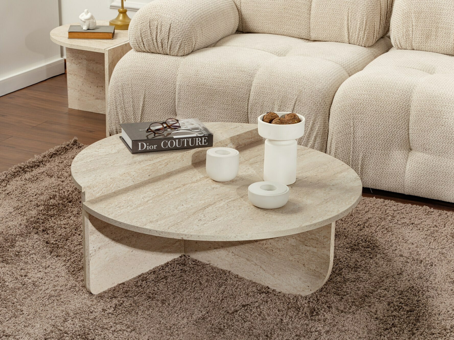 Dohányzóasztal szett Novato 100 (Világosbarna)