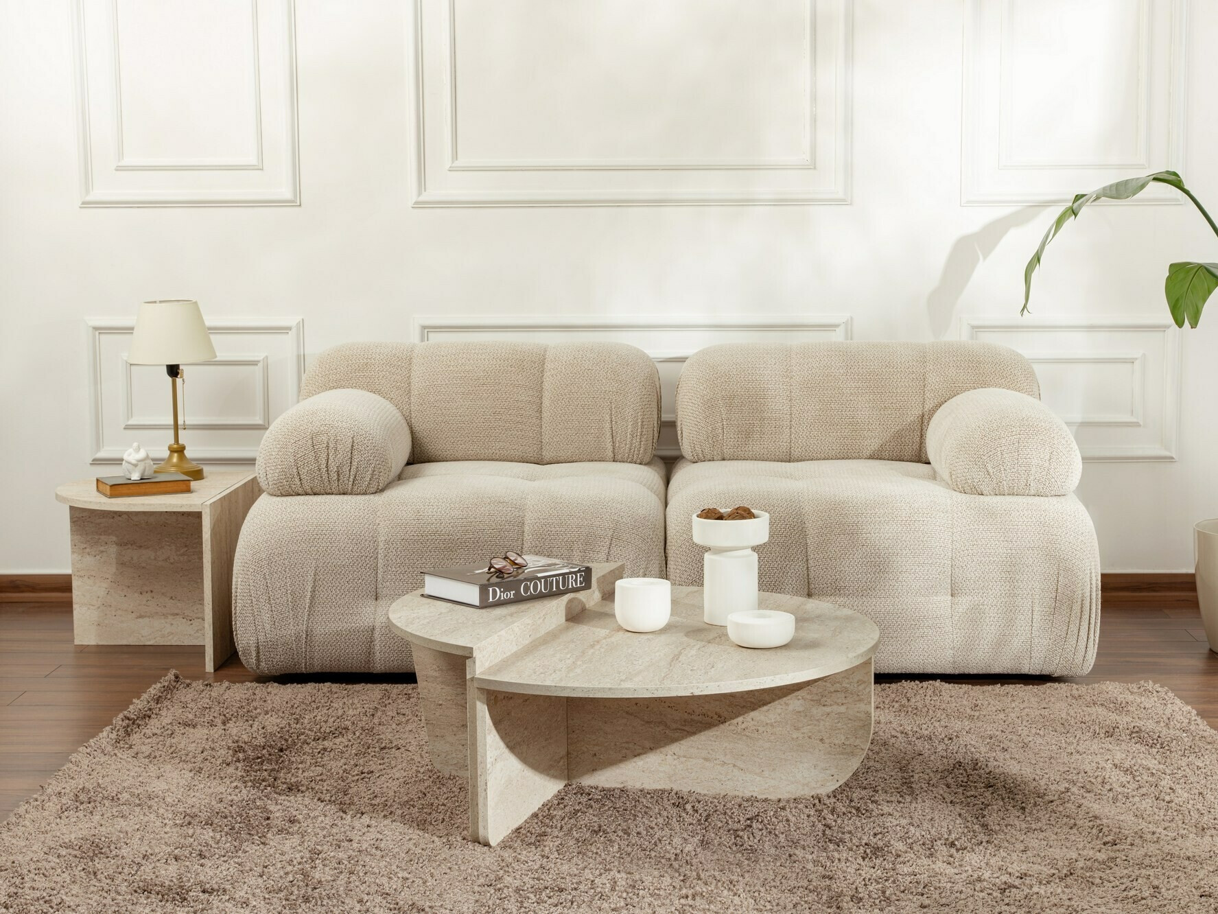 Dohányzóasztal szett Novato 100 (Világosbarna)