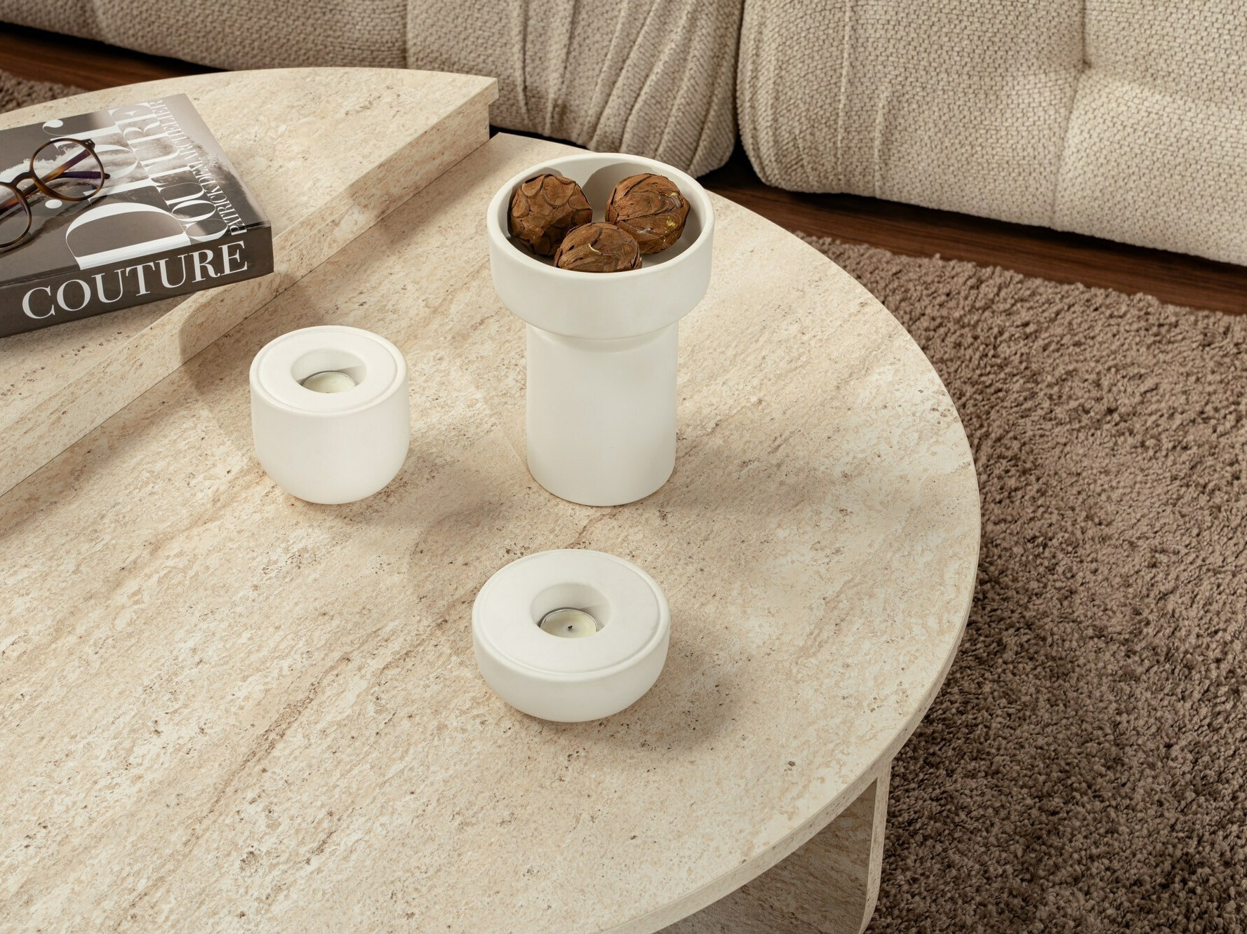 Dohányzóasztal szett Novato 100 (Világosbarna)