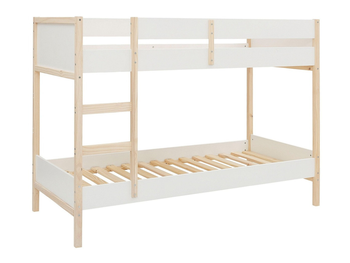 Emeletes ágy Fenmele 100 (Fehér + Világos fa)