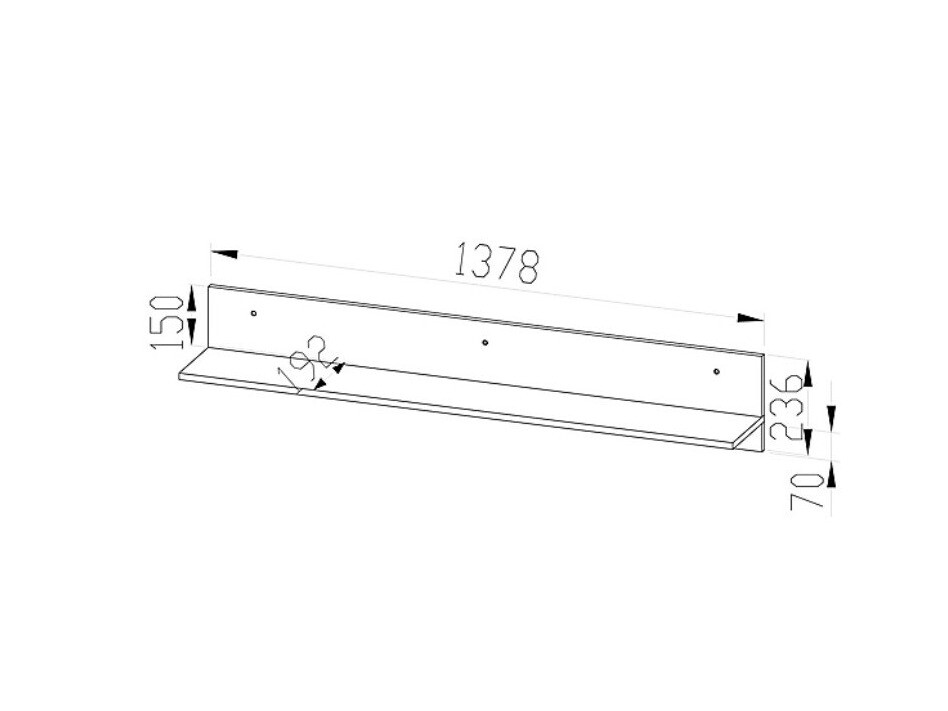 Fali polc Cirfivo 106