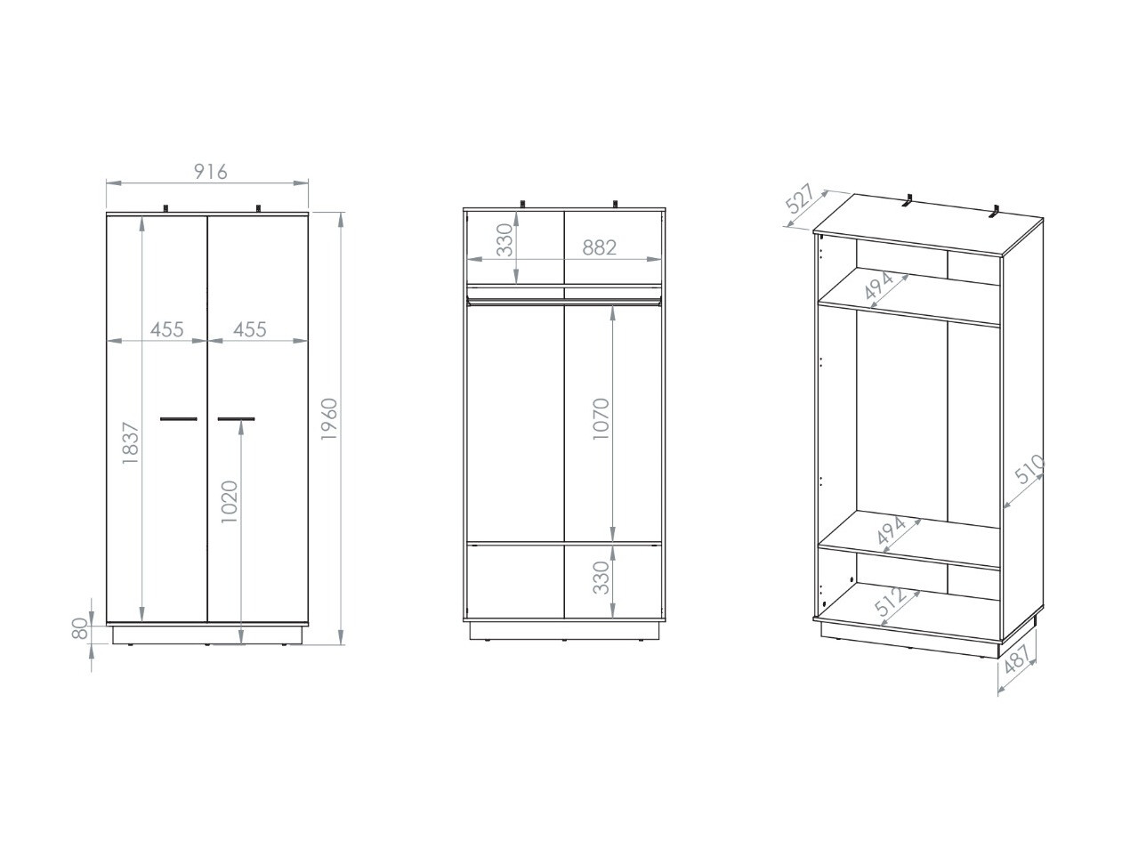 Gardróbszekrény Remenoe 101