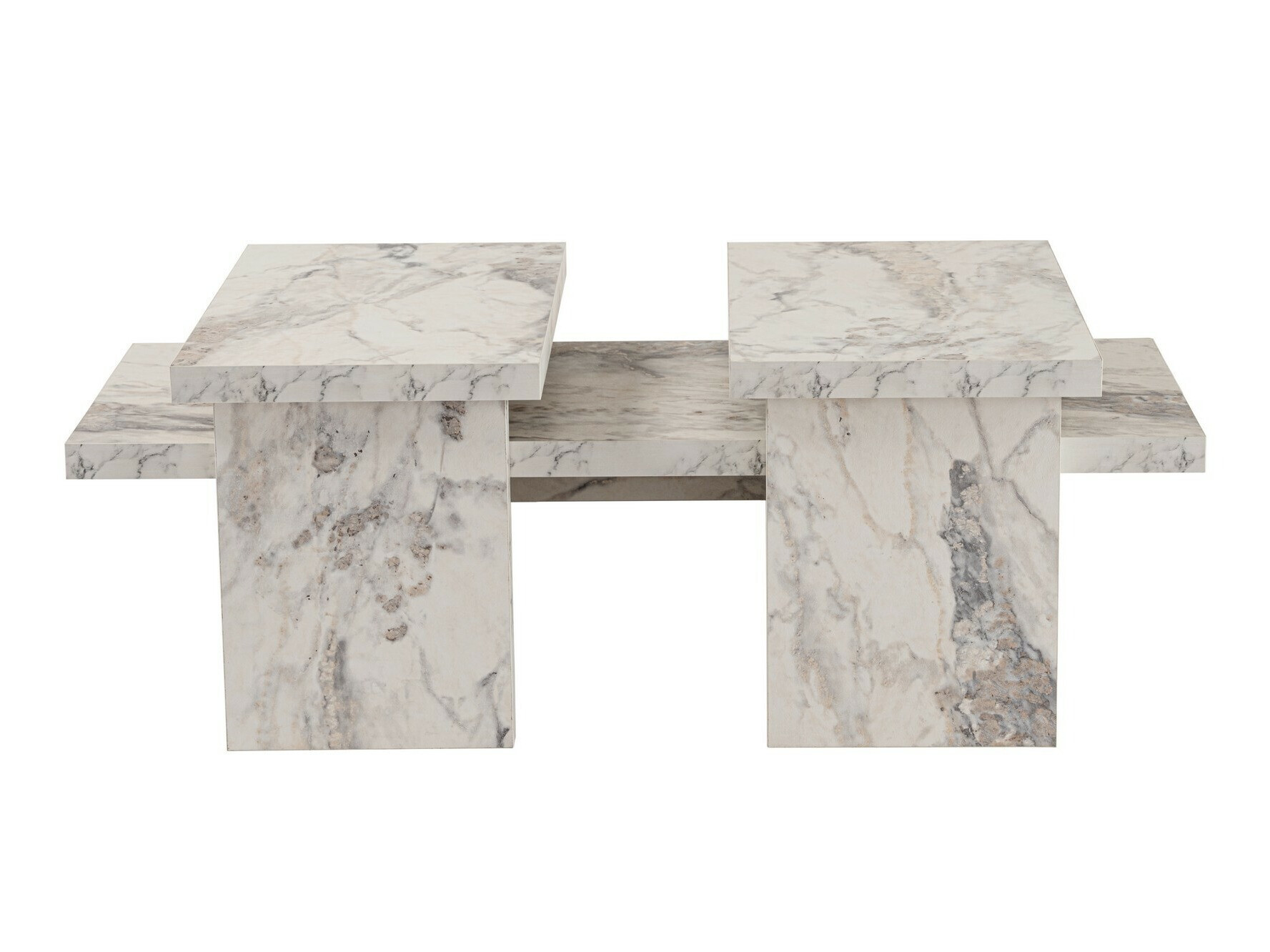 Dohányzóasztal Novato 103 (Fehér márvány)