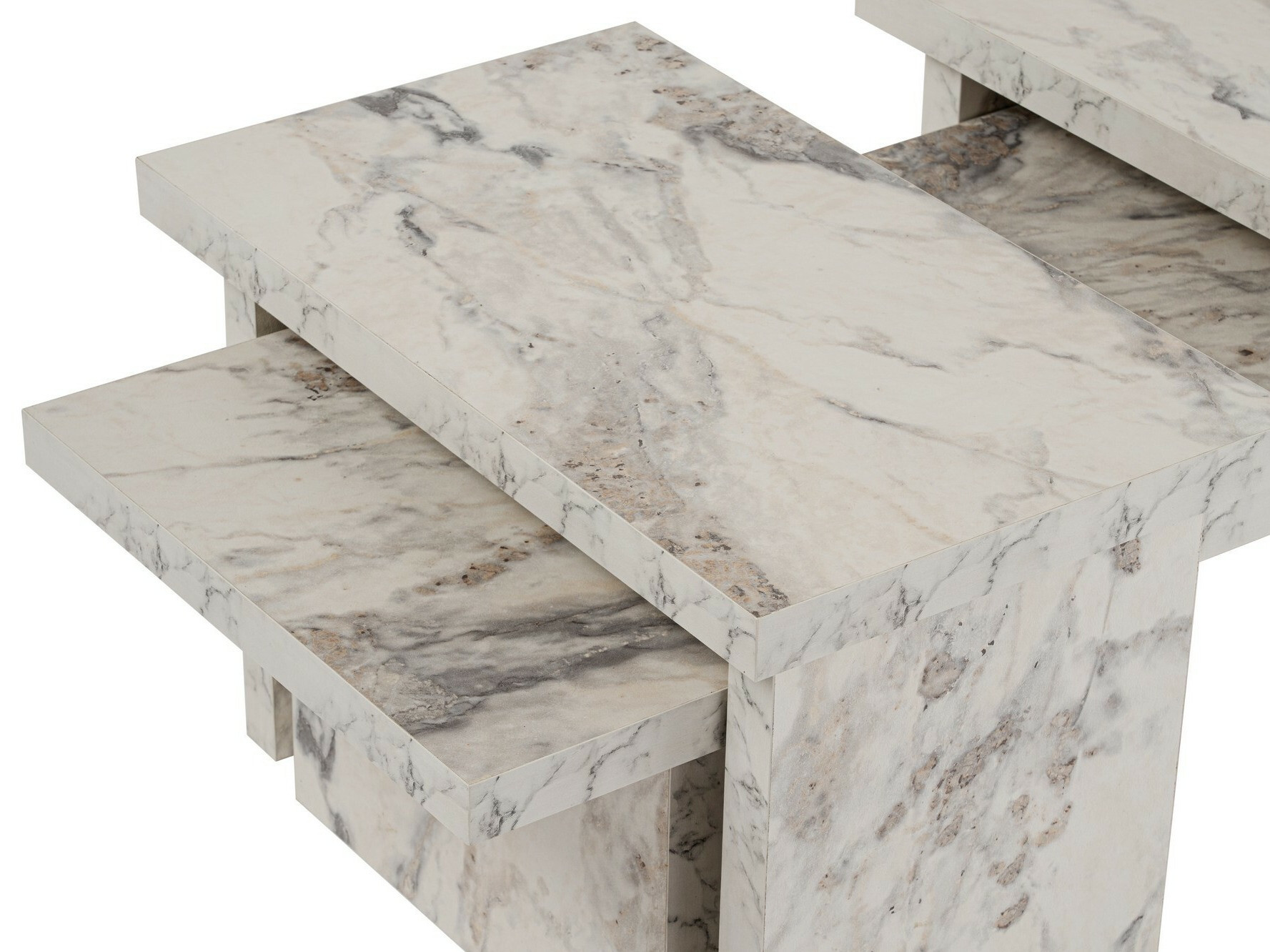 Dohányzóasztal Novato 103 (Fehér márvány)