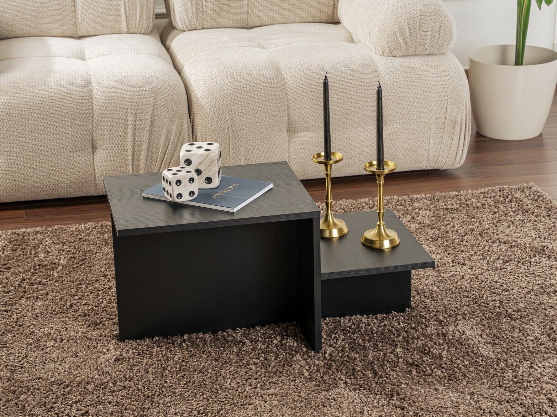 Dohányzóasztal Novato 104 (Fekete)