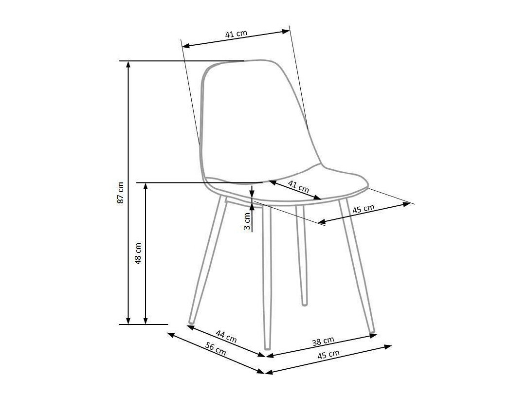 Szék Houston 1861 (Szürke)
