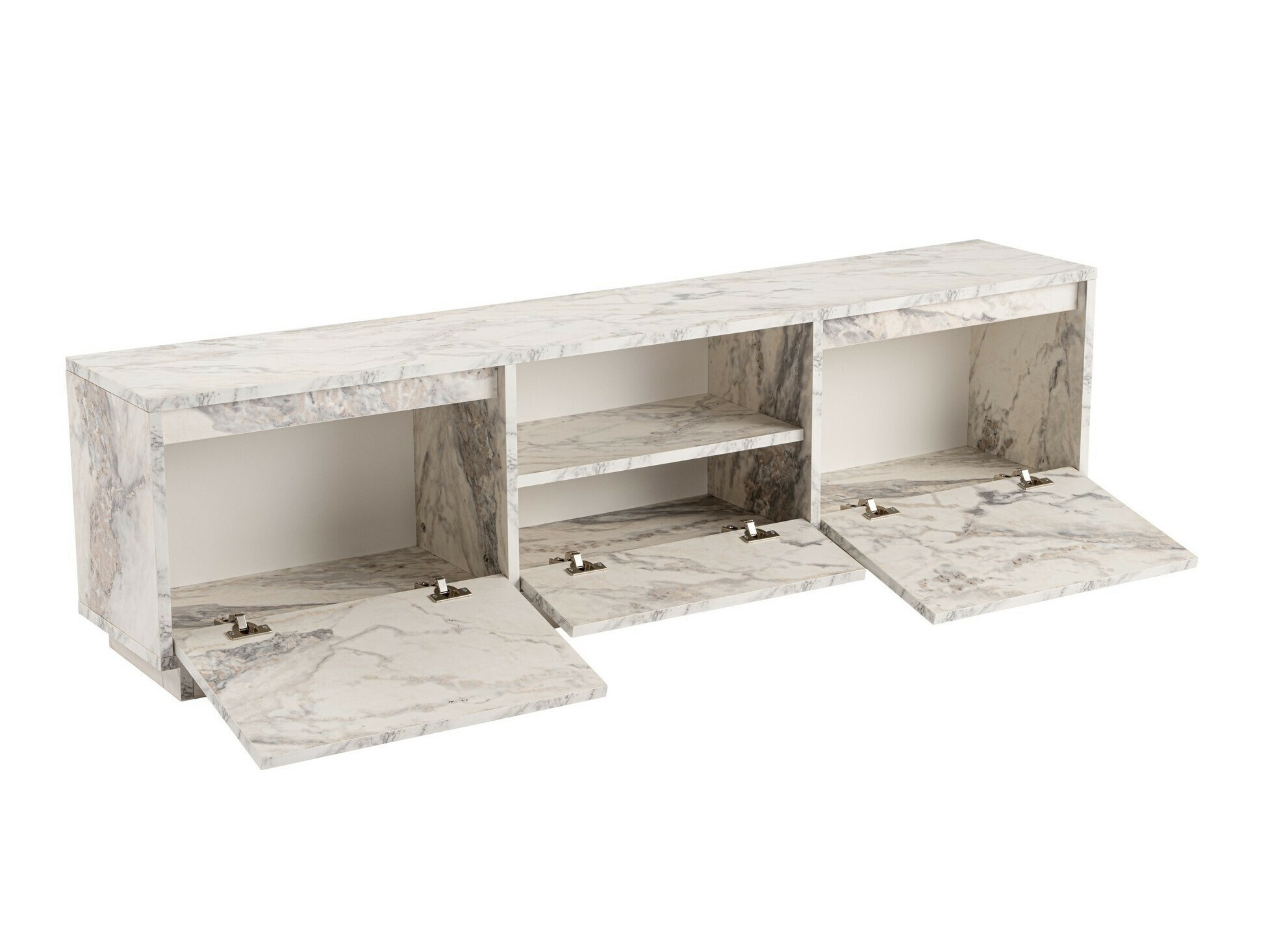 TV-állvány Novato 106 (Fehér márvány)