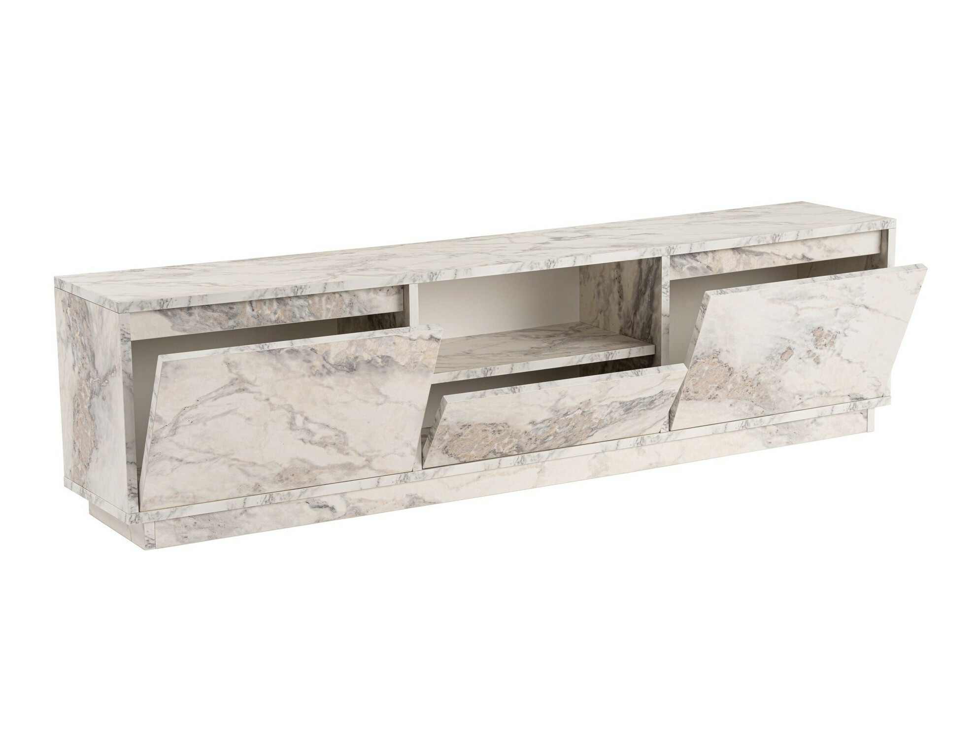 TV-állvány Novato 106 (Fehér márvány)