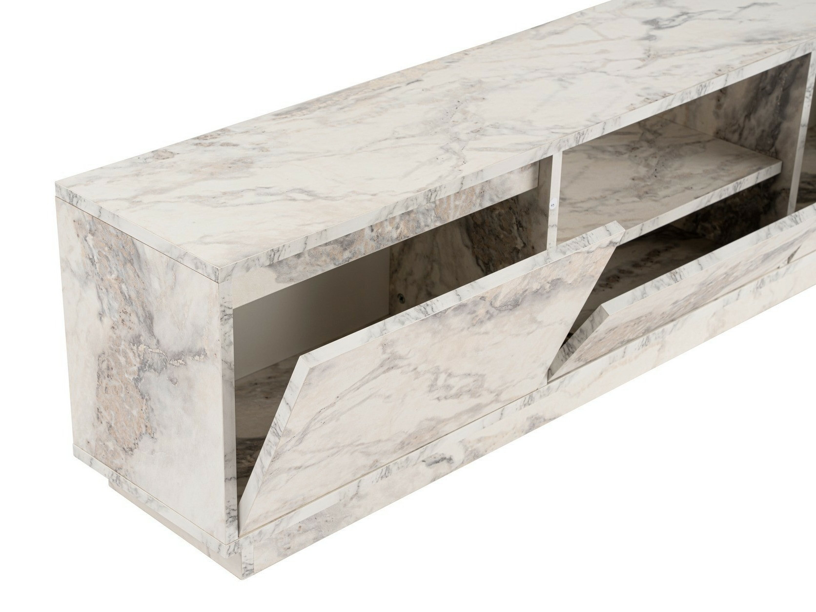 TV-állvány Novato 106 (Fehér márvány)