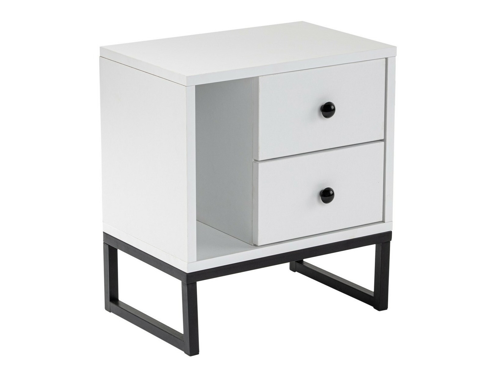 Éjjeliszekrény Novato 109 (Fehér + Fekete)