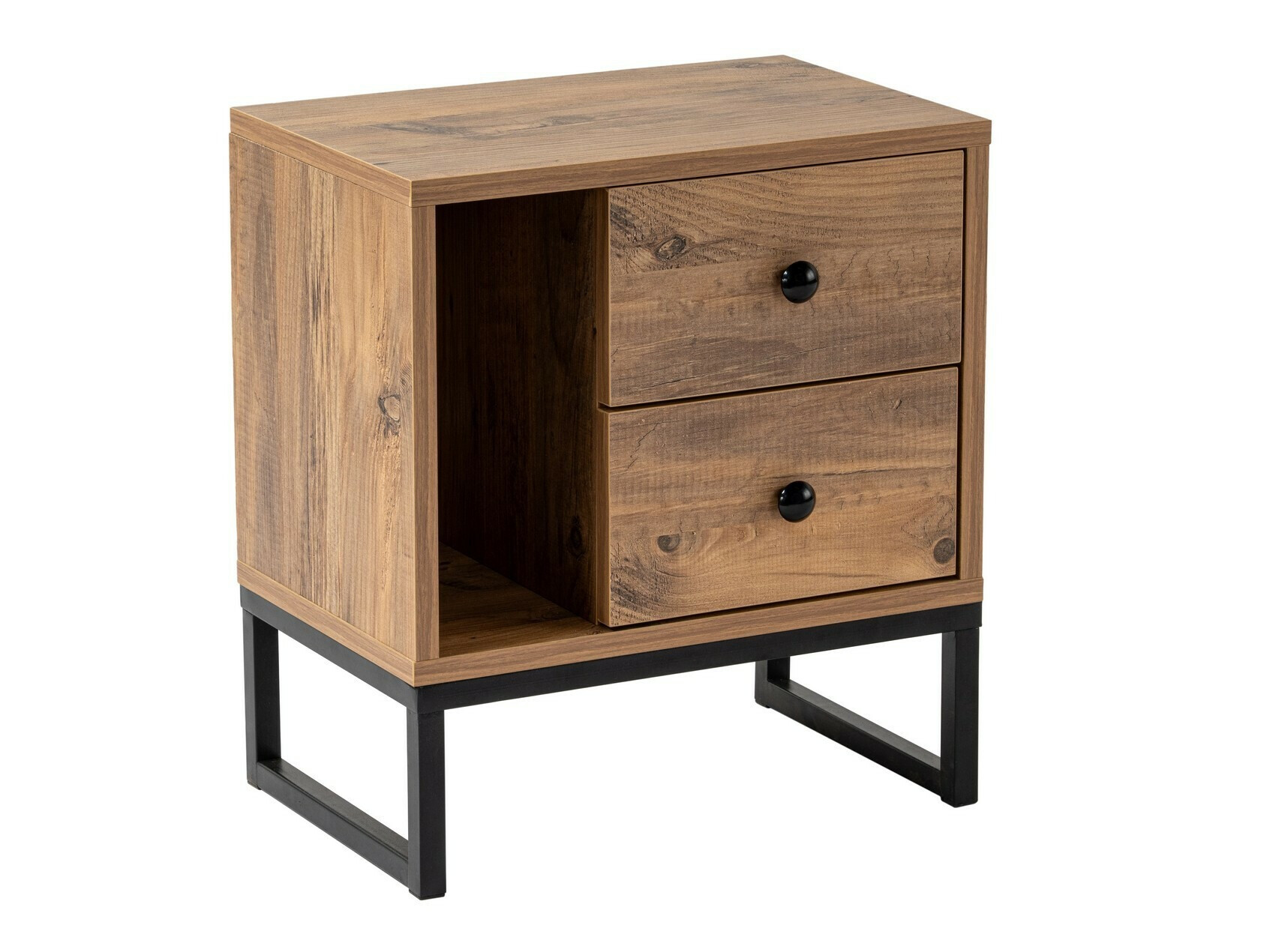 Éjjeliszekrény Novato 109 (Fenyő + Fekete)