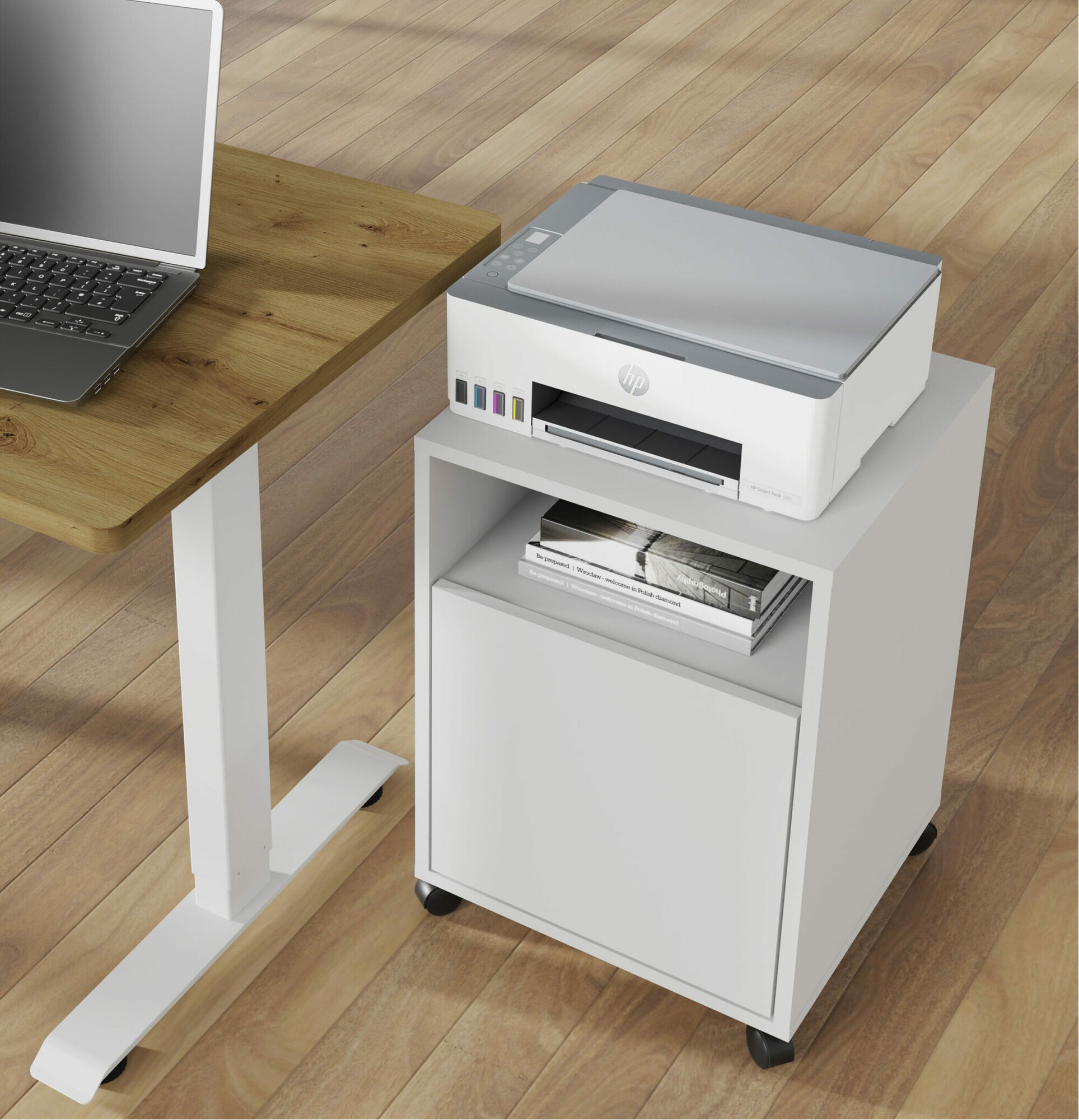 Görgős konténer Buffalo 190 (Fehér)