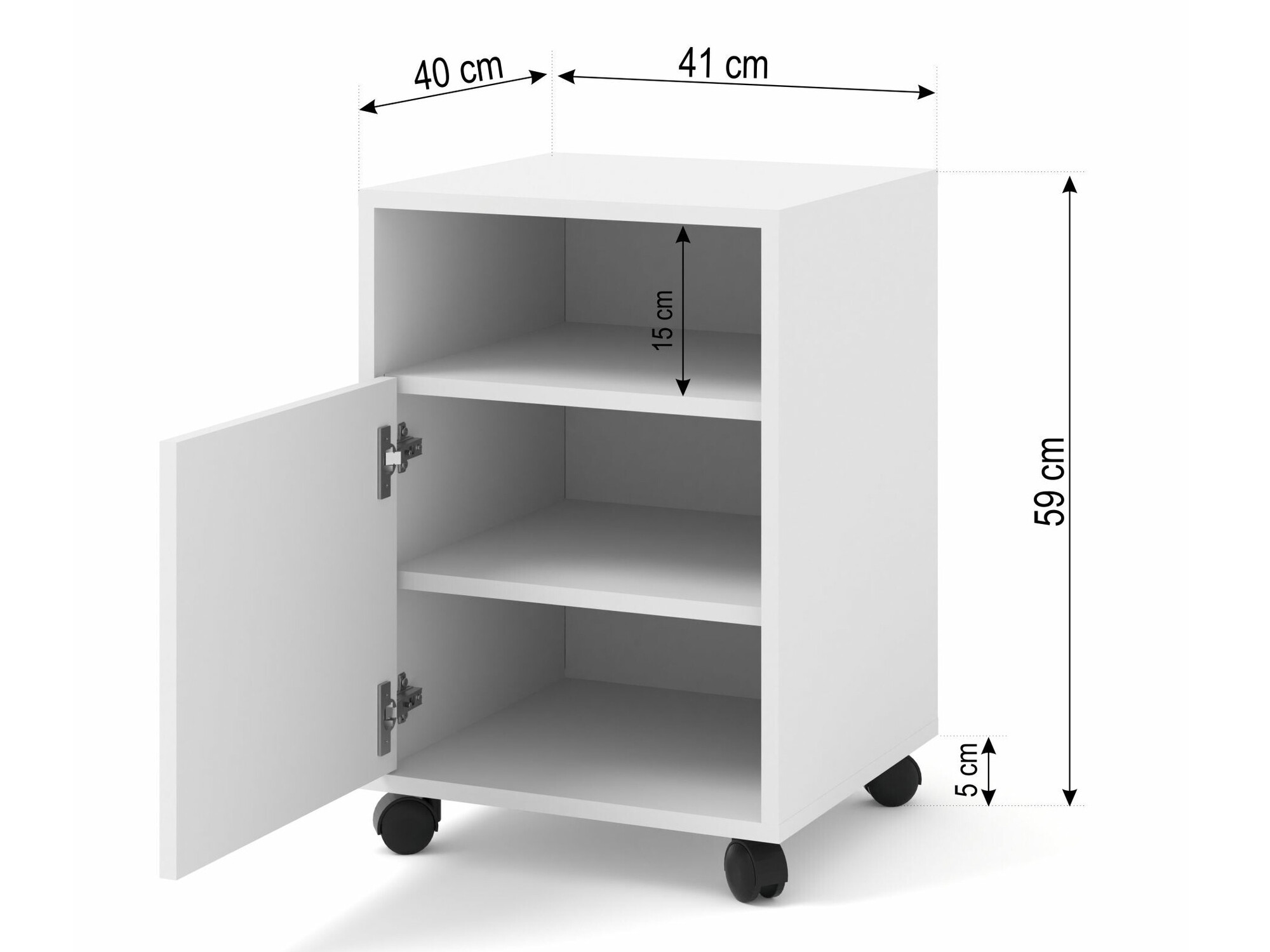 Görgős konténer Buffalo 190 (Fehér)