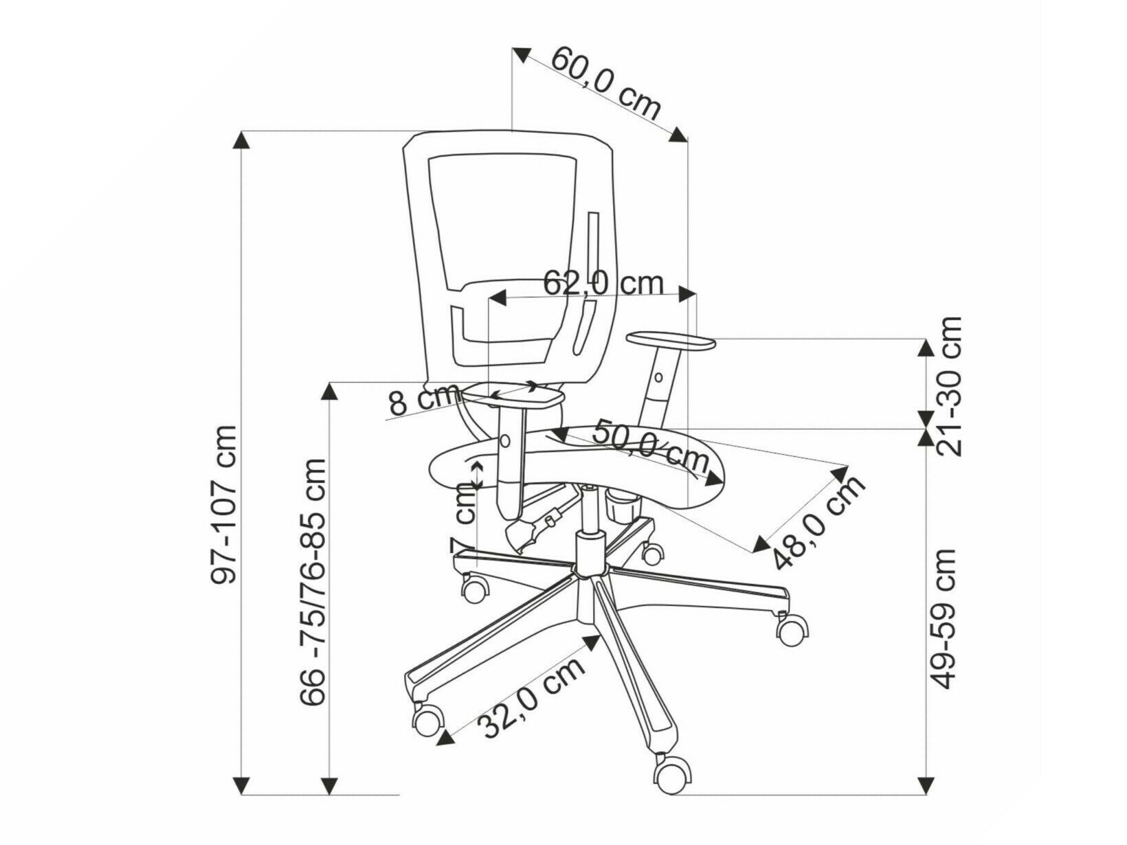 Irodai szék Houston 1866