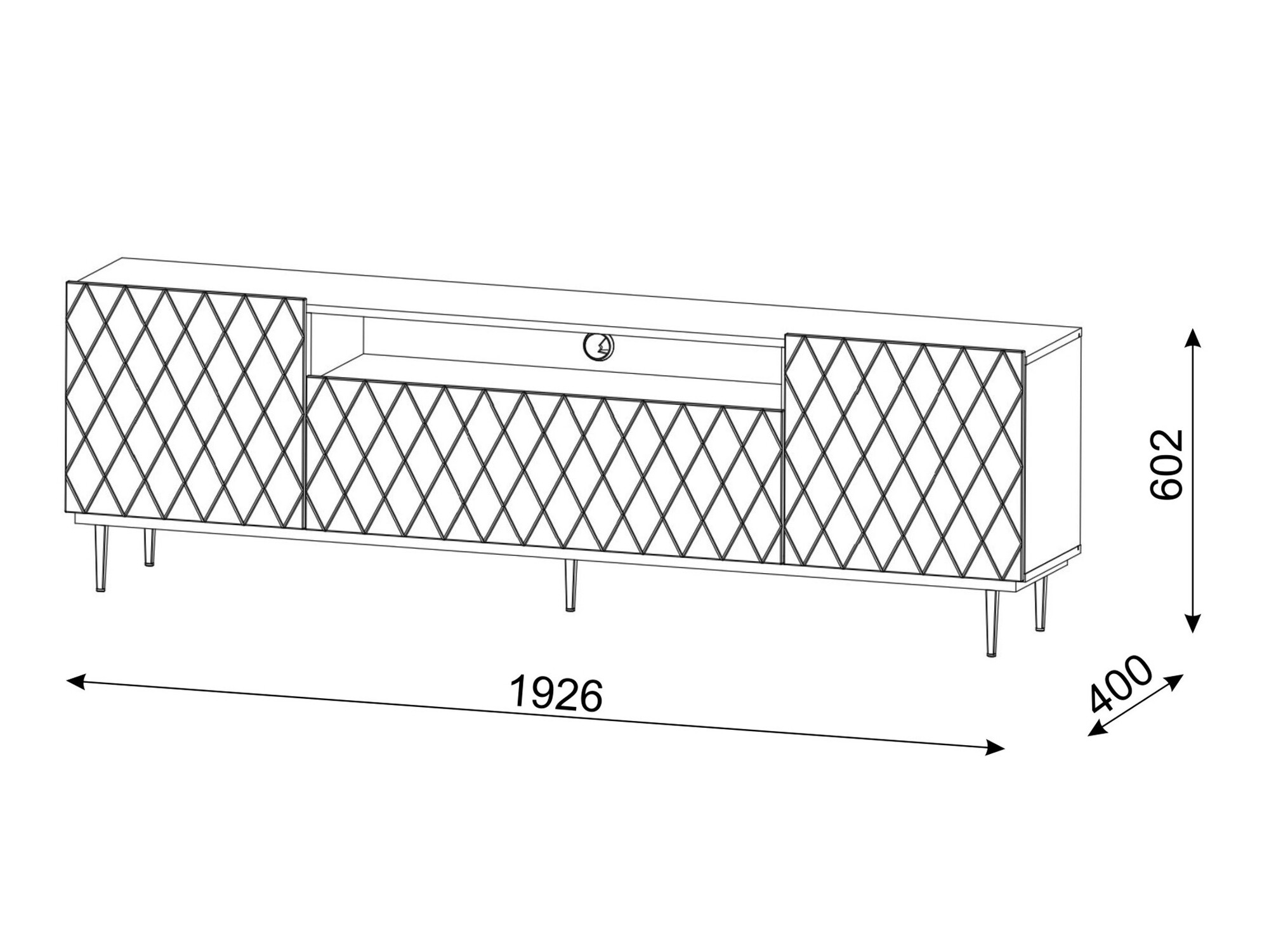 TV-állvány Melmoro 103 (Grafit)