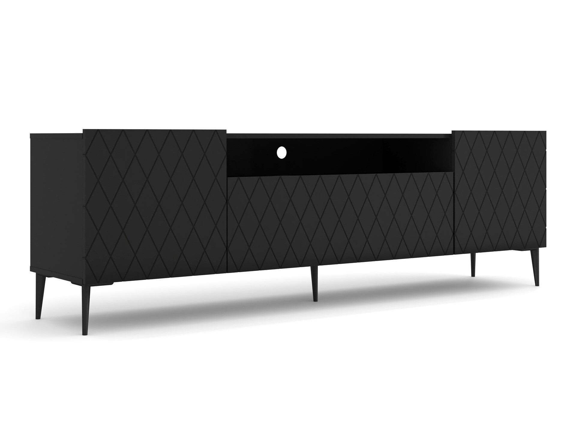 TV-állvány Melmoro 110 (Fekete)