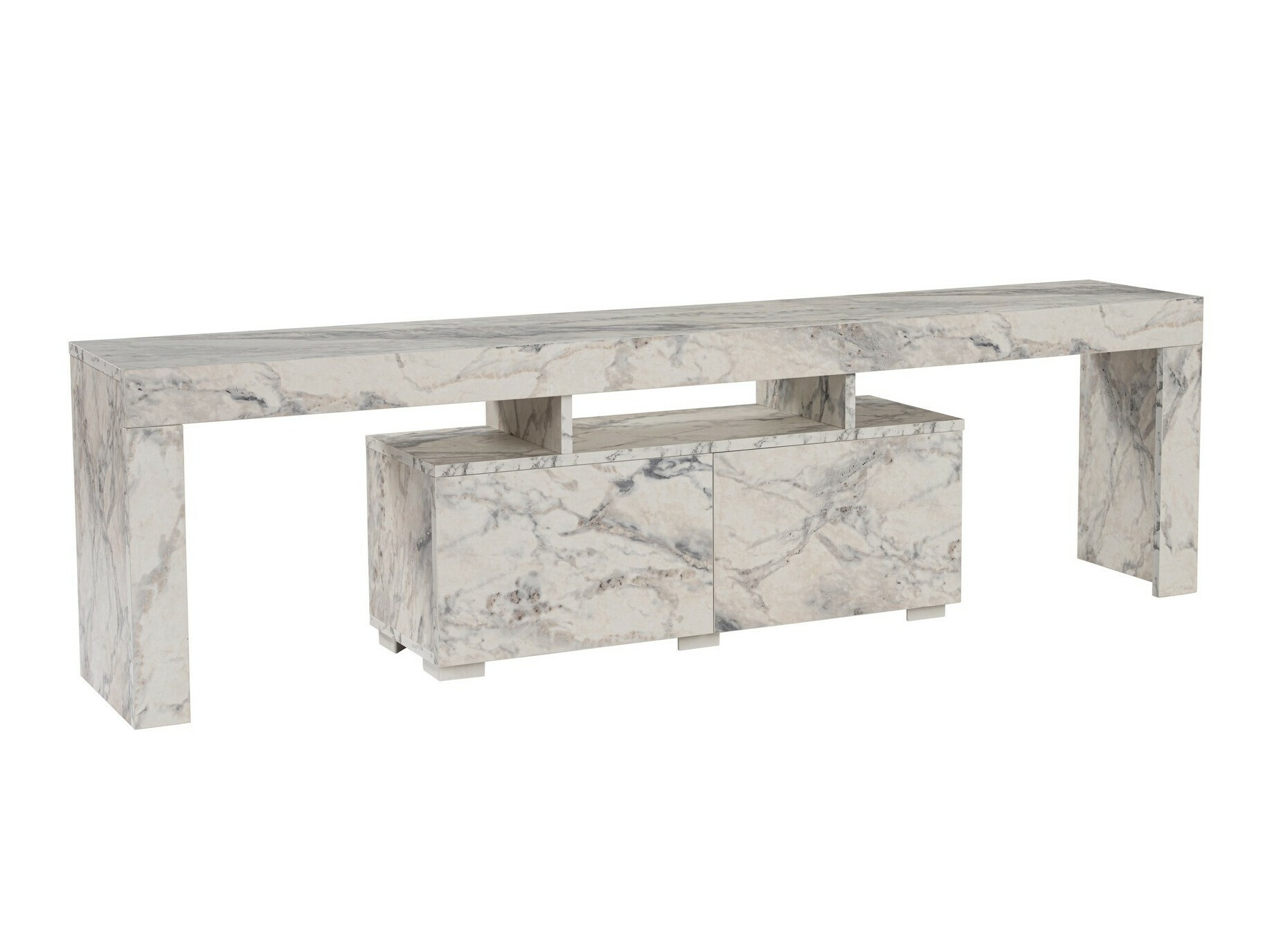 TV-állvány Novato 108 (Fehér márvány)