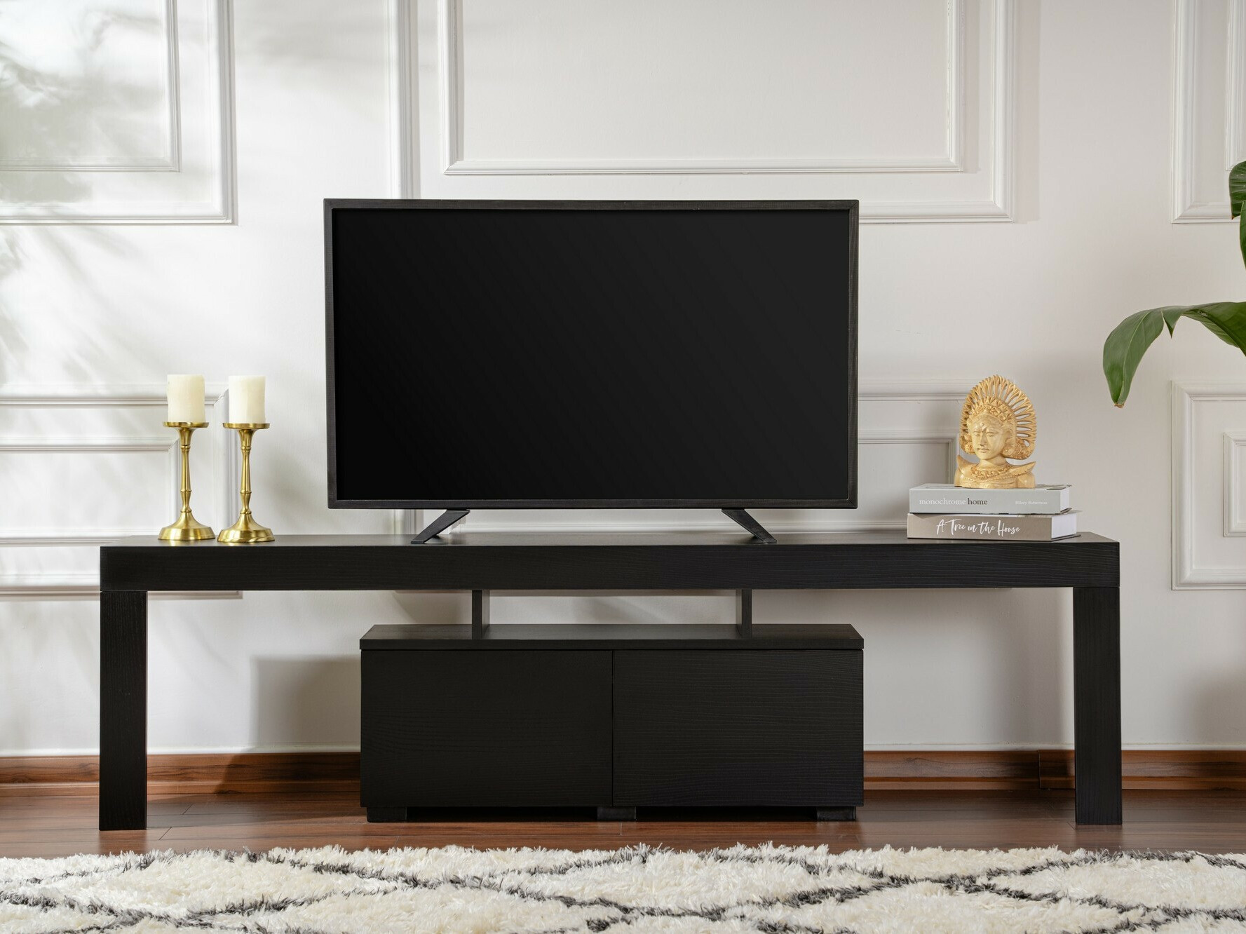 TV-állvány Novato 108 (Fekete)