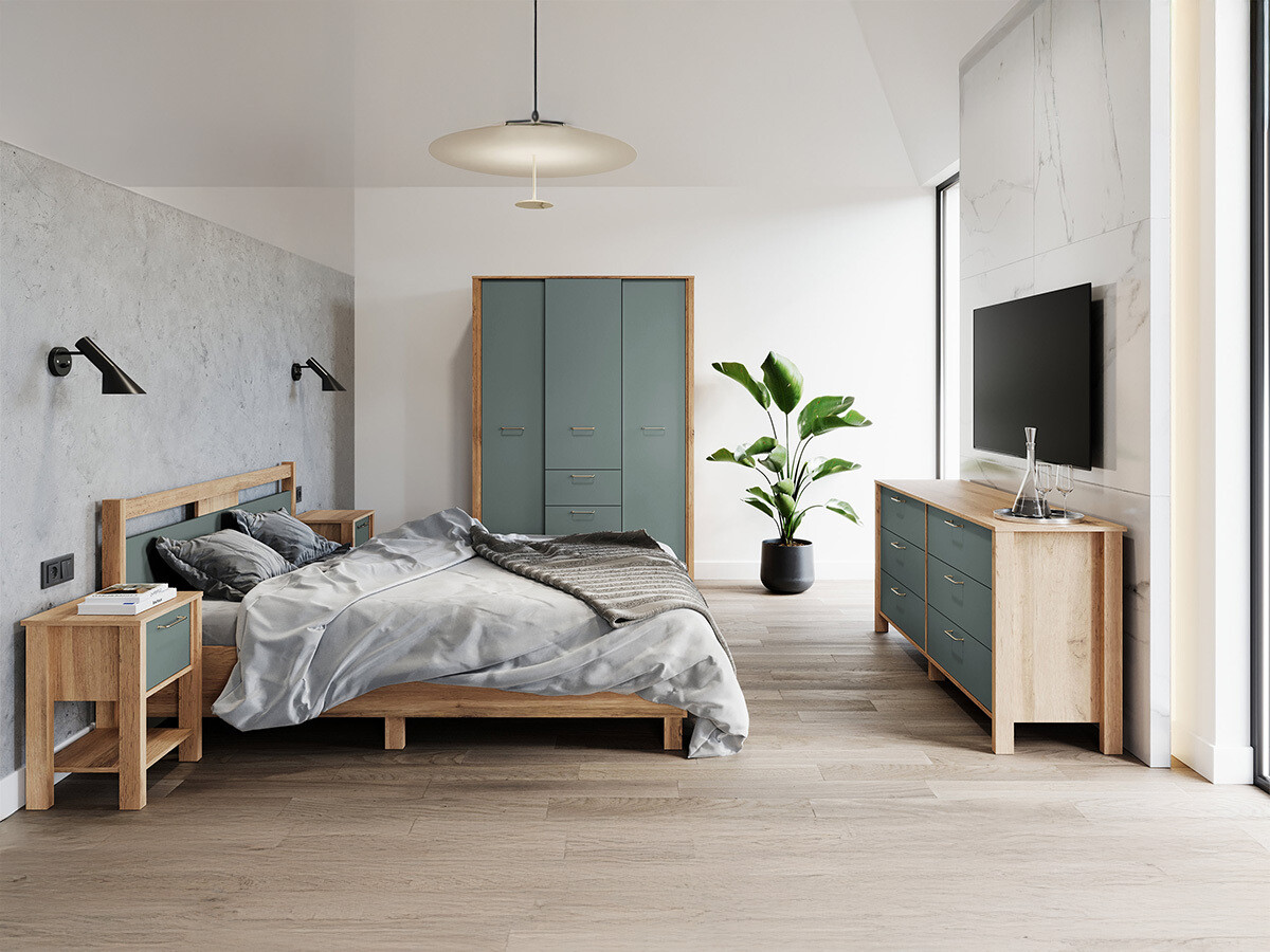 Ágy Venmelu 106 (Wotan tölgy + Zöld)