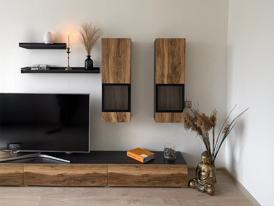 Nappali szett Serodeu 100 (Dió + Sötét barna)