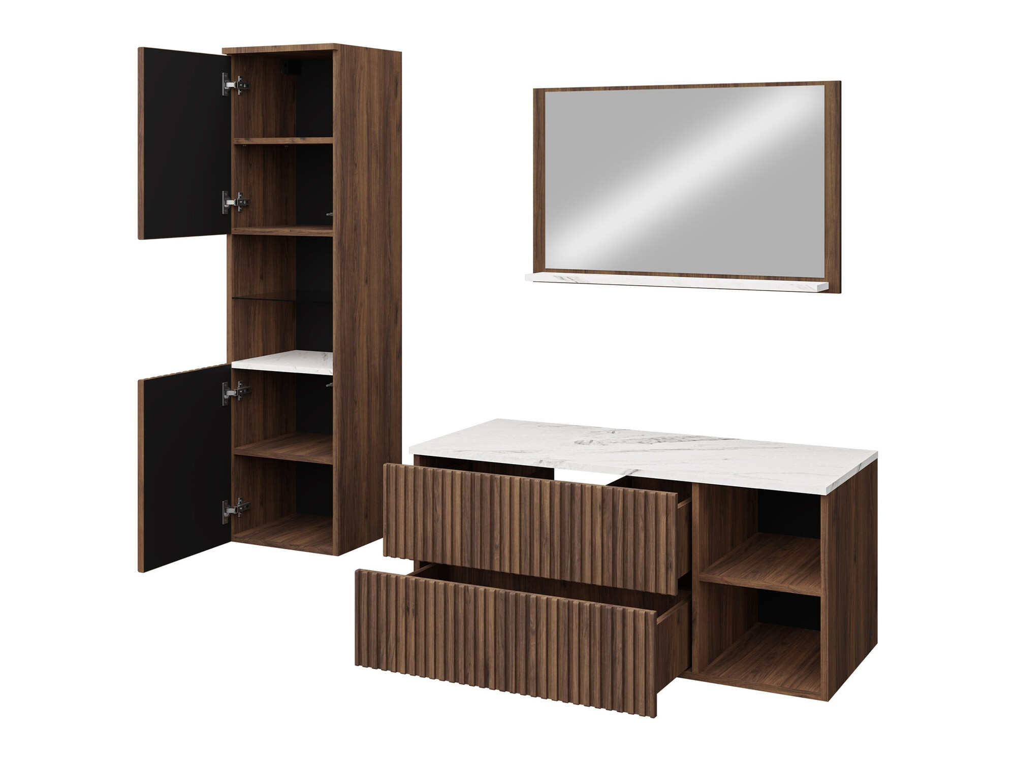 Fürdőszoba garnitúra Ophruvi 104 (Fehér)