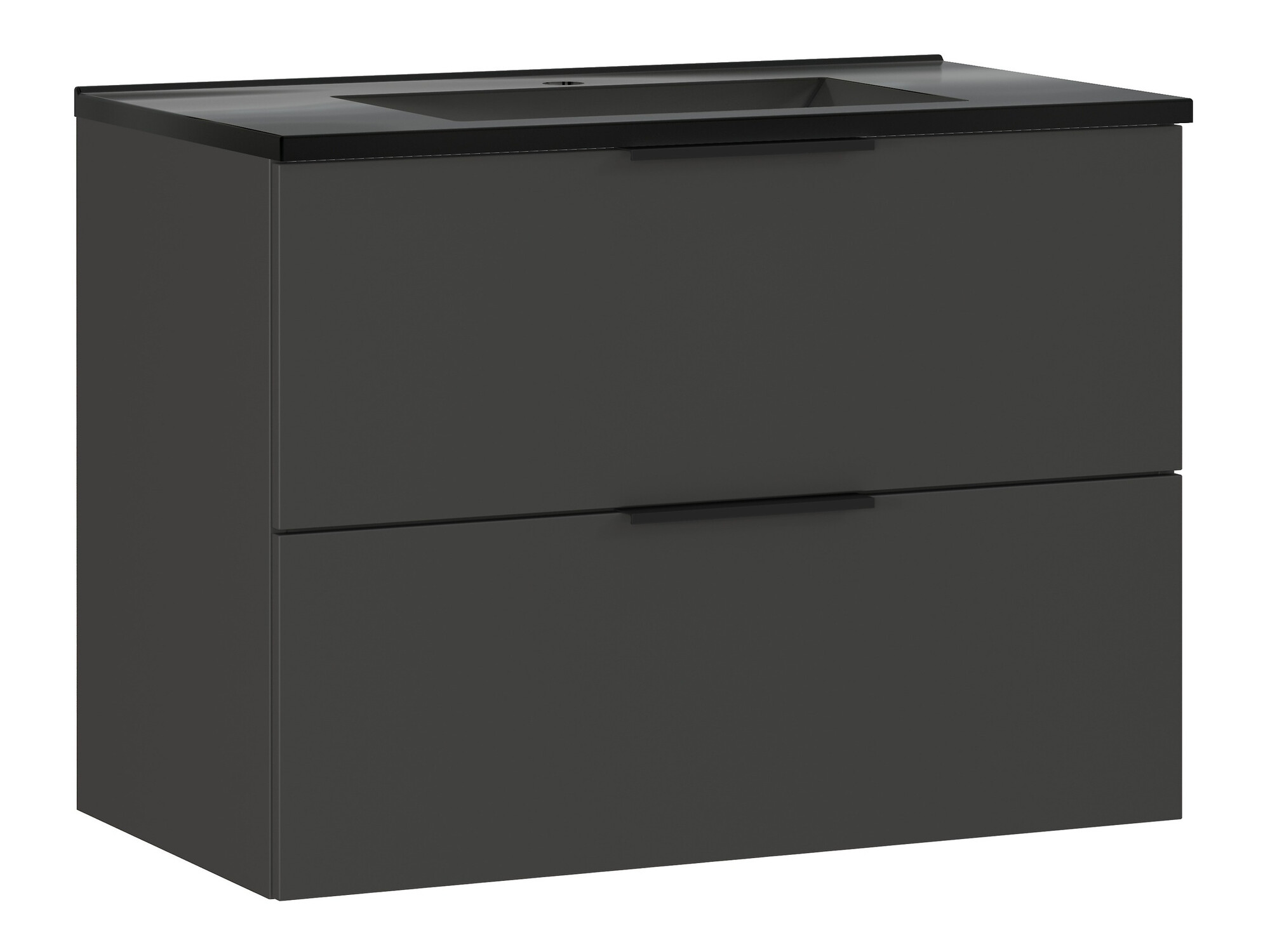 Fali szekrény mosdónak Temeli 108 (Grafit + Fekete)