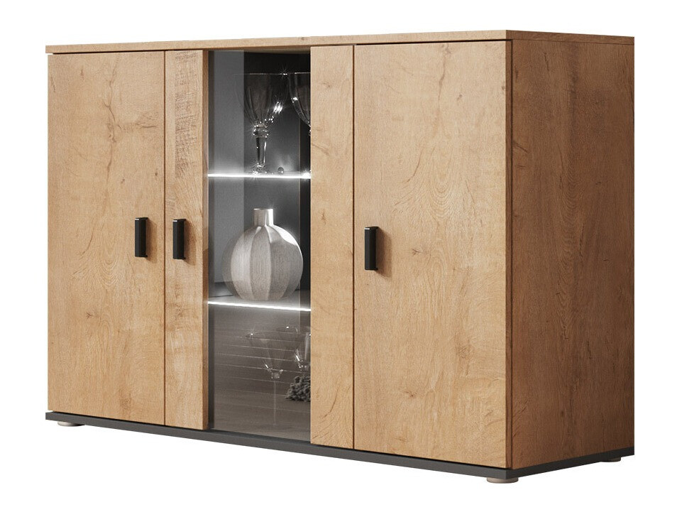 Szekrény Tornola 106 (Lefkas tölgy + Fekete)