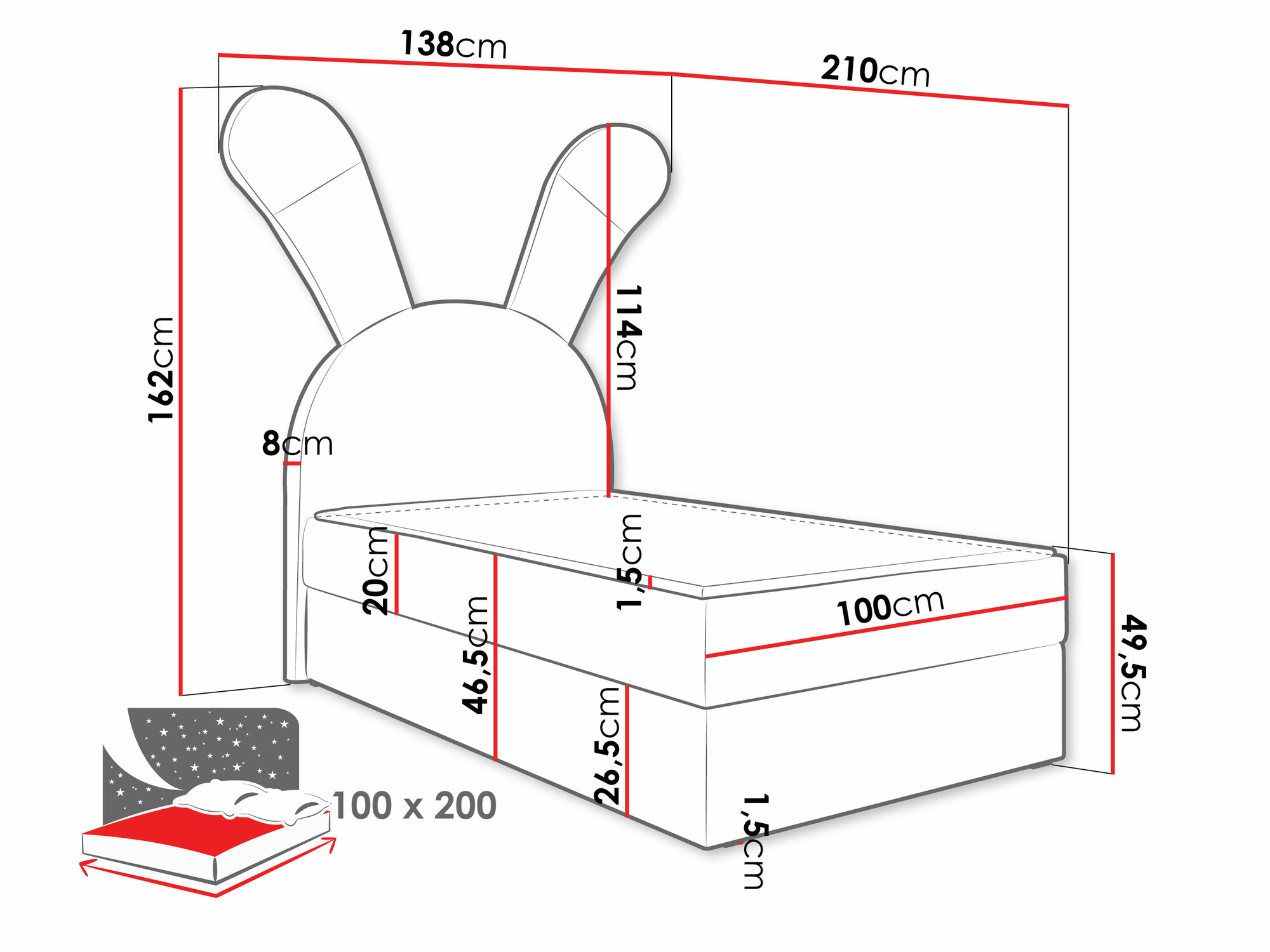 Kontinentális ágy Stylus (Magic Velvet 2239)