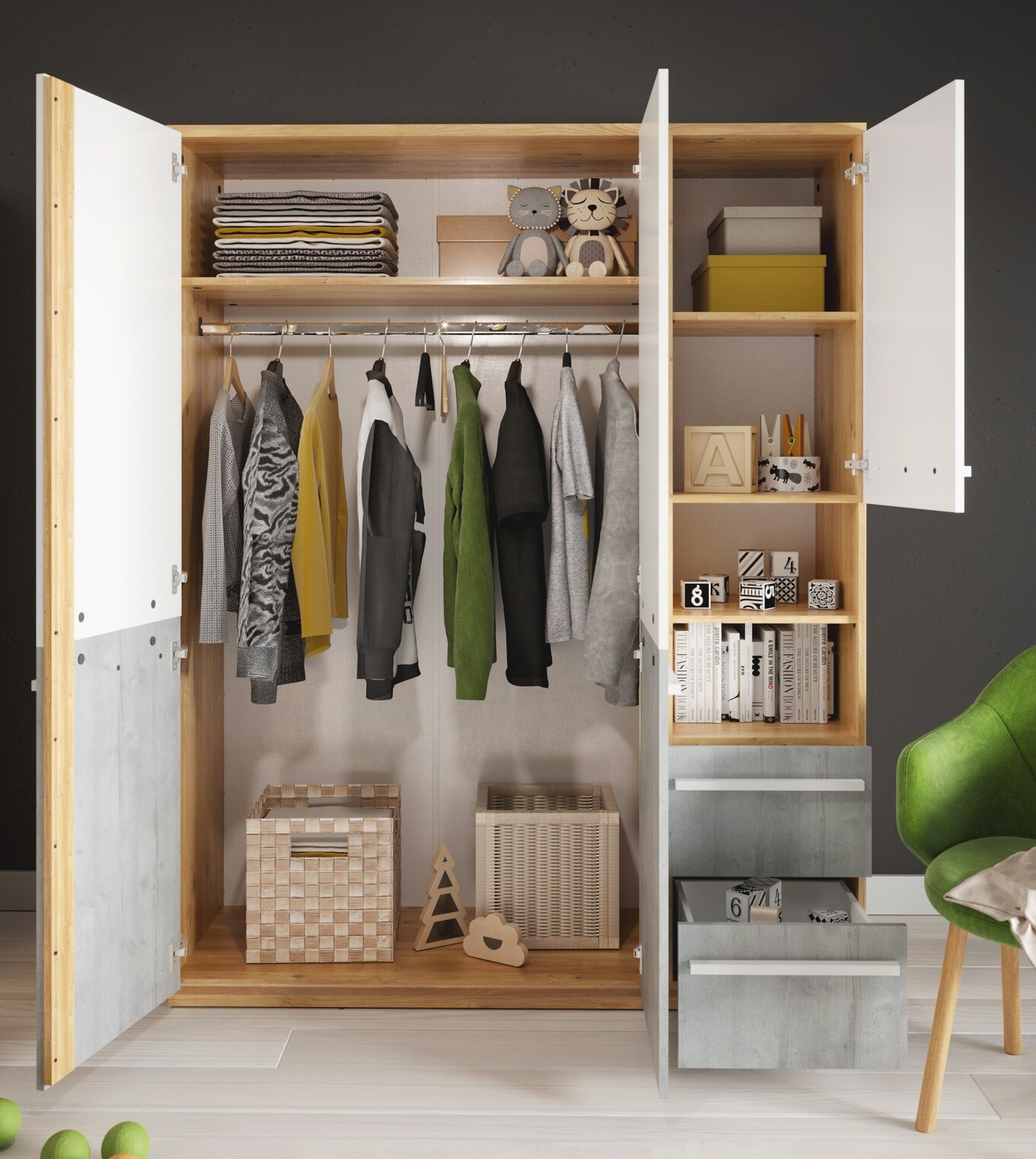 Gardróbszekrény Felfera 100