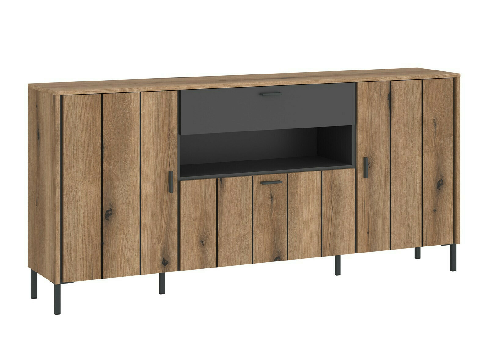 Komód Morelmi 105 (Antracit + Tölgy)