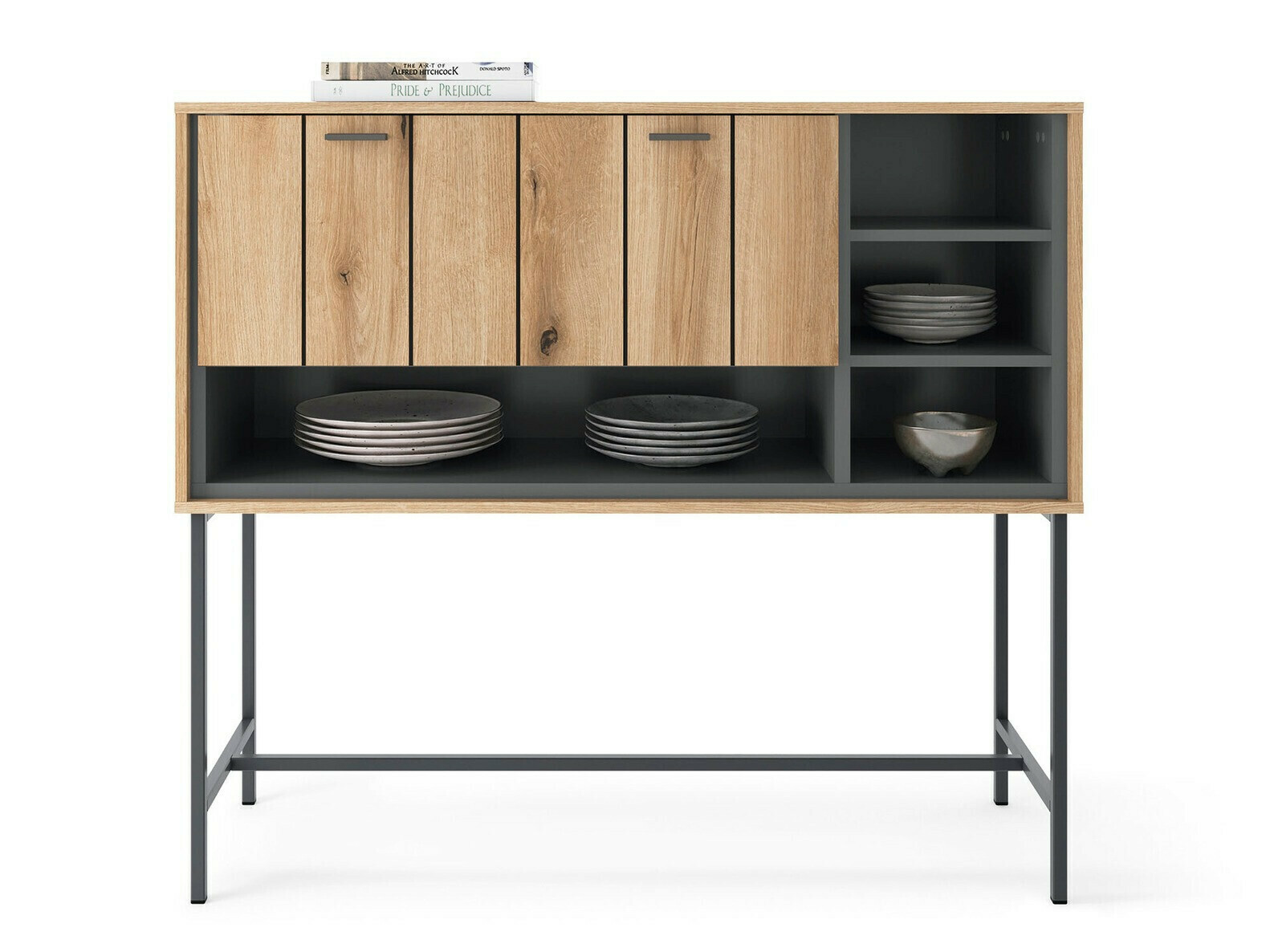 Szekrény Morelmi 102 (Antracit + Tölgy)