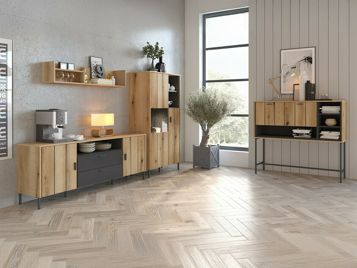 TV-állvány Morelmi 101 (Antracit + Tölgy)